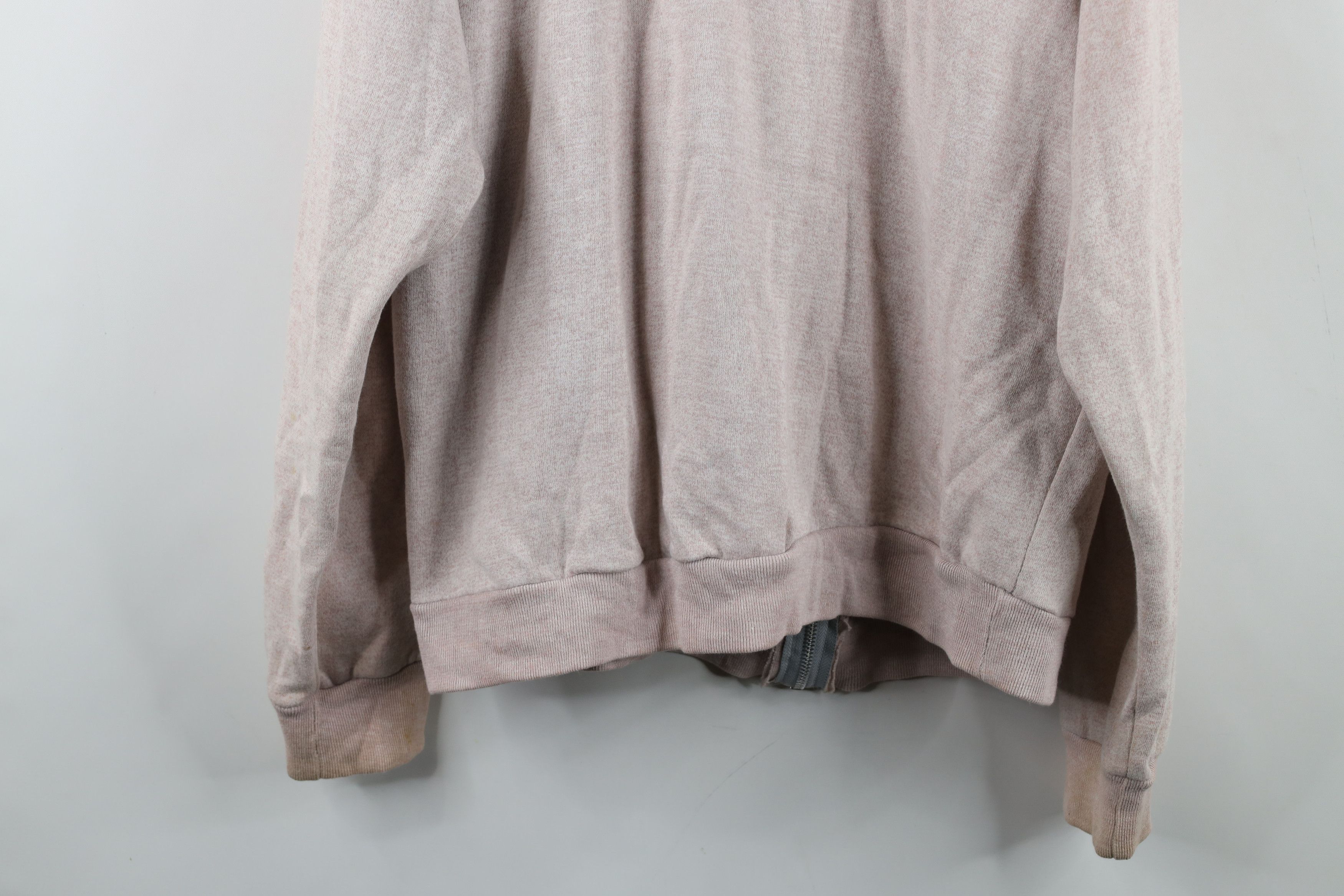 Vintage Vintage 80s Streetwear Blank Full Zip Hoodie Heather Pink Size US L / EU 52-54 / 3 - 15 Thumbnail