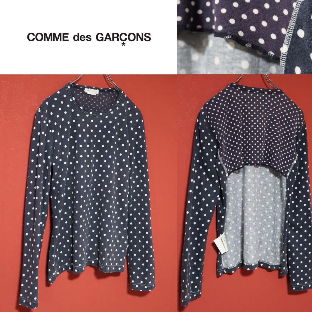 Comme Des Garcons 11aw Back Cutout Dot Panel Long Sleeve Tee Size M in Blue, Men's