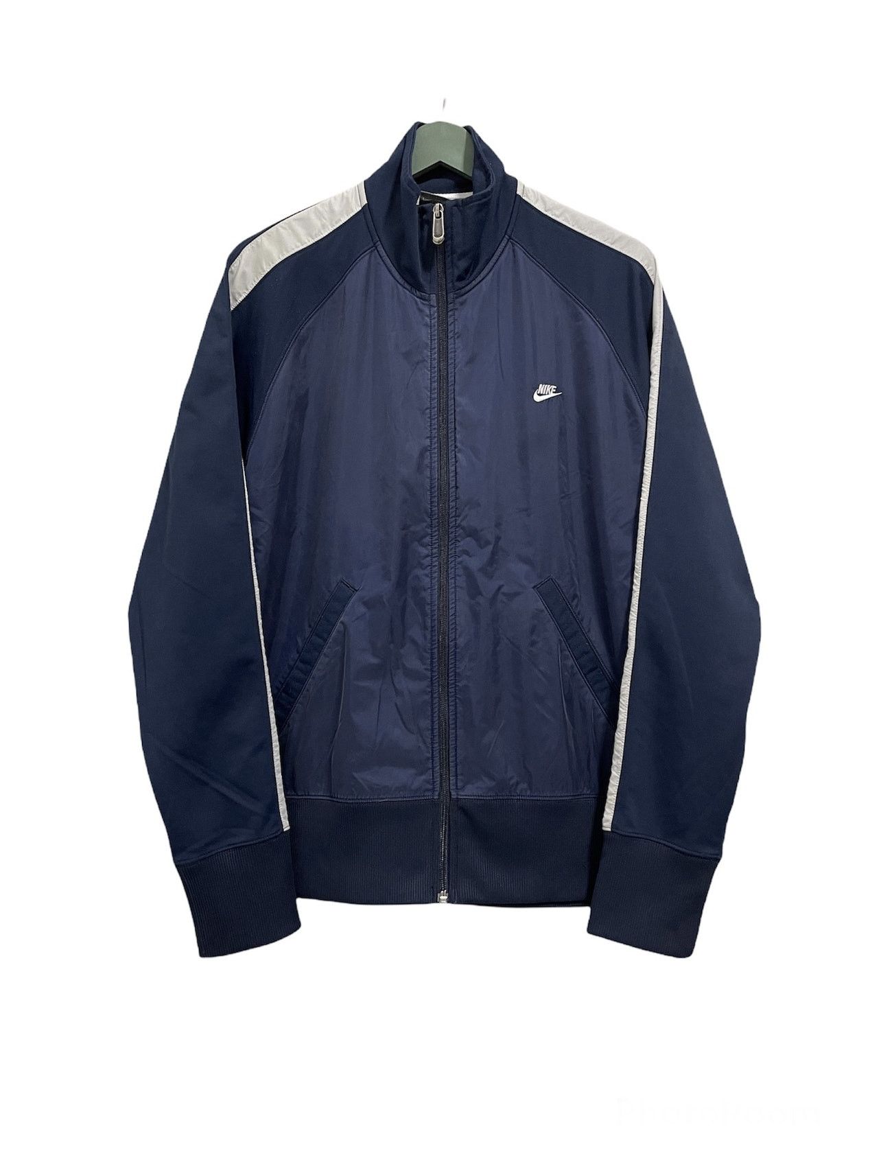 Nike × Vintage Y2k Nike Swoosh Mini Logo Embroidery Zip Up Jacket Size US L / EU 52-54 / 3 - 1 Thumbnail