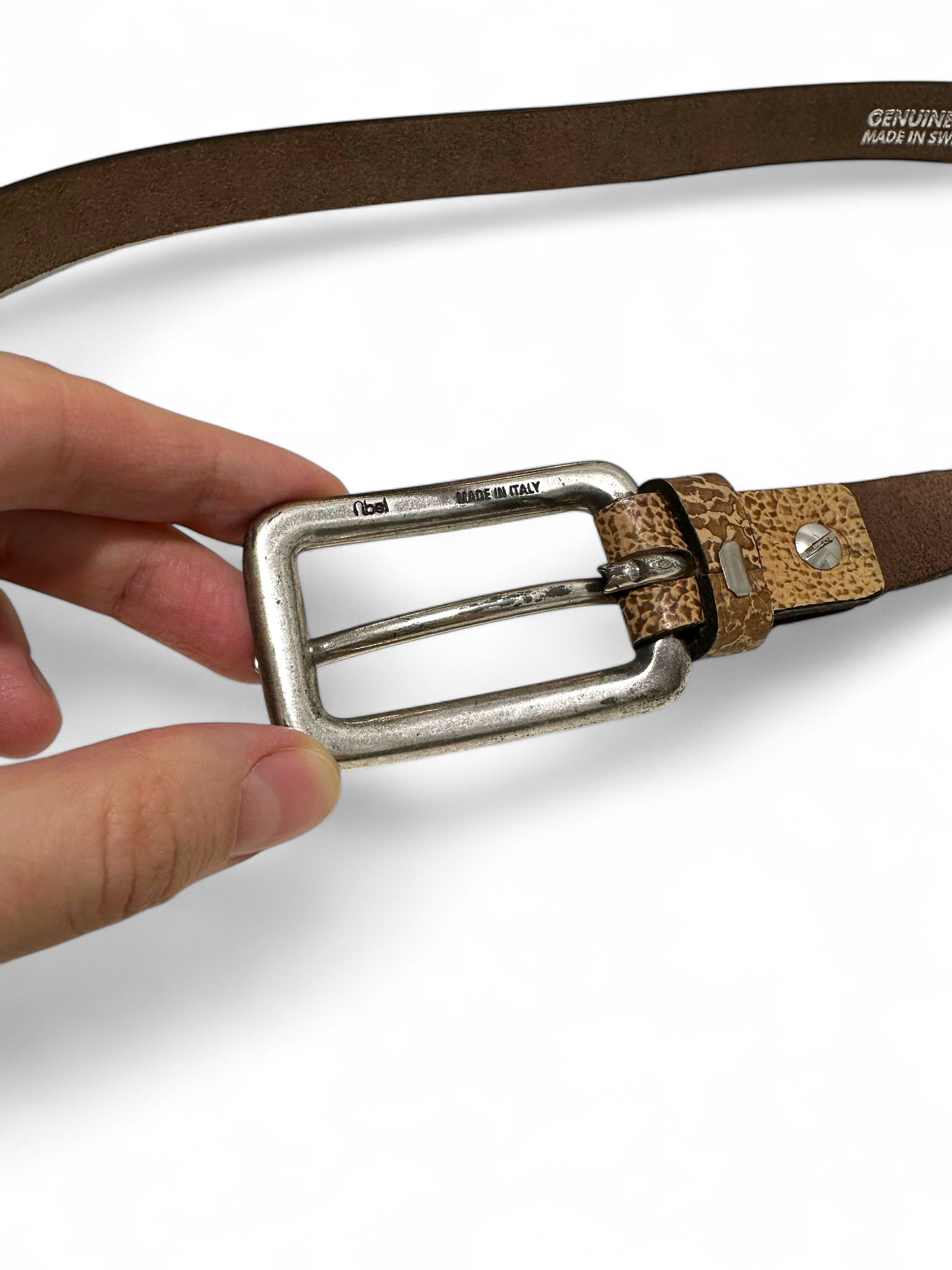 Vintage Vintage Made In Switzerland Leather Belt 95 cm Size ONE SIZE - 6 Thumbnail