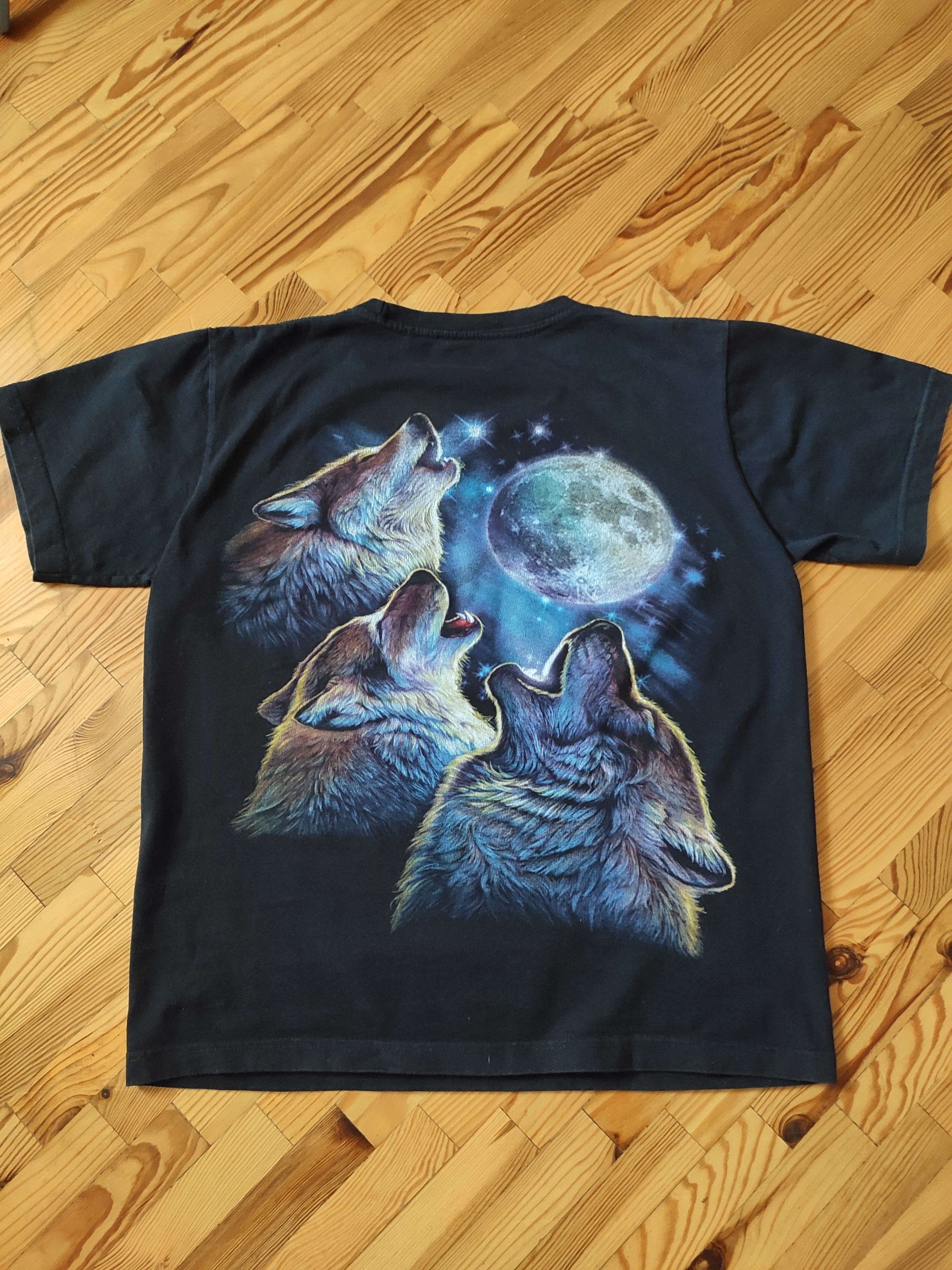 Band Tees × Japanese Brand × Vintage t-shirt tee werewolf wolfs boxy vntage cropped black M/L Size US M / EU 48-50 / 2 - 3 Thumbnail