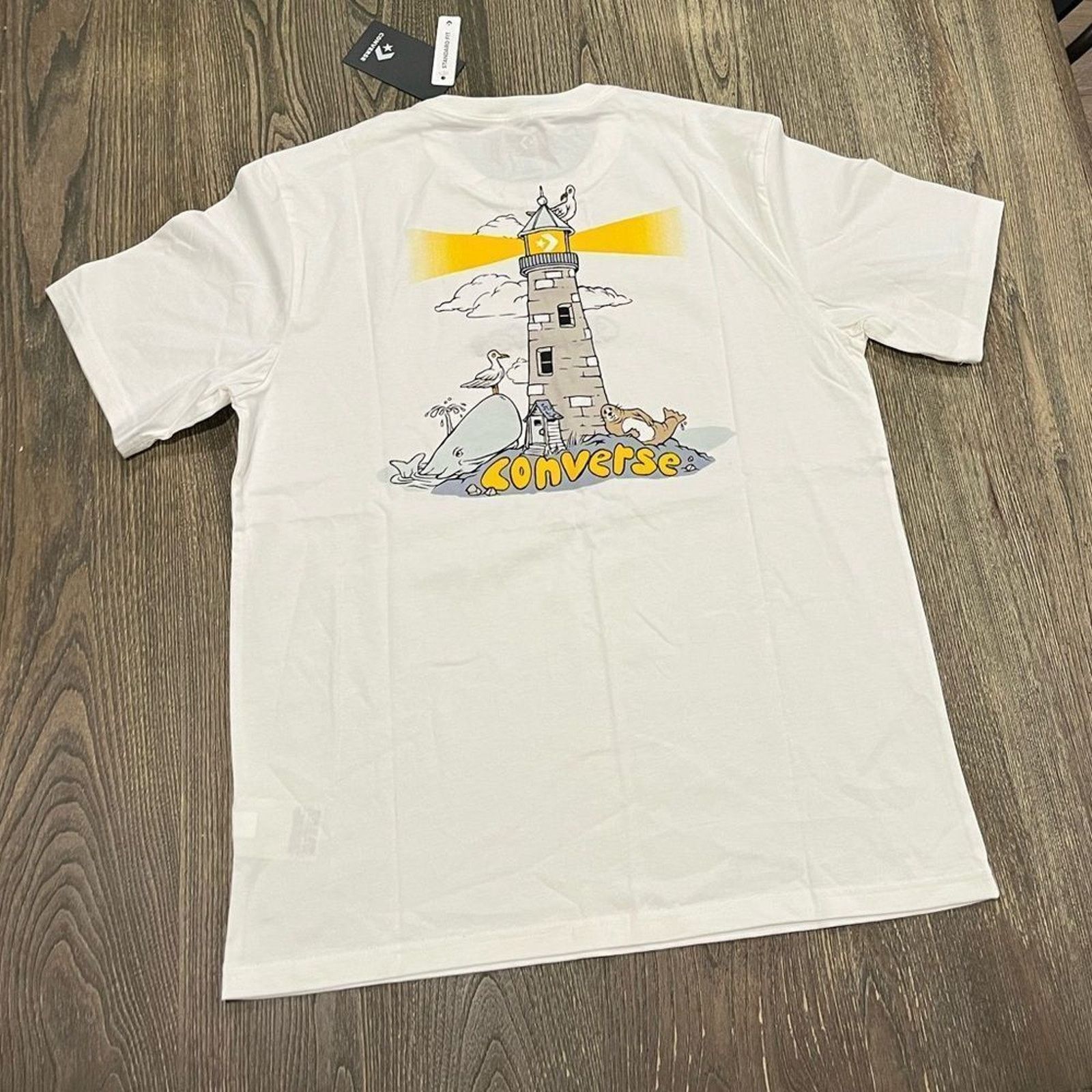 Converse NWT Converse Graphic T-Shirt Short Sleeve Knit Tee White M Size US M / EU 48-50 / 2 - 8 Thumbnail