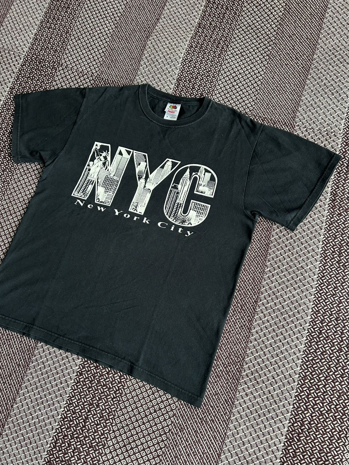 Fruit Of The Loom Vintage FOTL NYC Streetwear T-shirt Men’s Size M 90s Rare Size US M / EU 48-50 / 2 - 2 Thumbnail