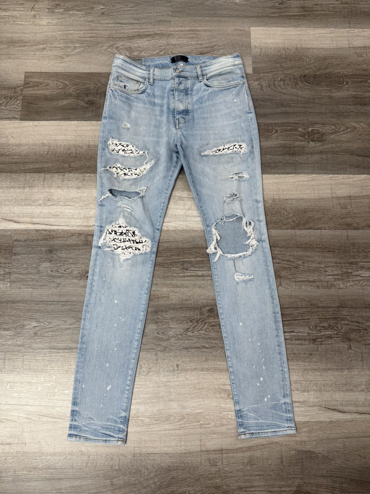 Amiri Amiri Thrasher Bones Patch Jeans Size 36 Size US 36 / EU 52 - 1 Thumbnail