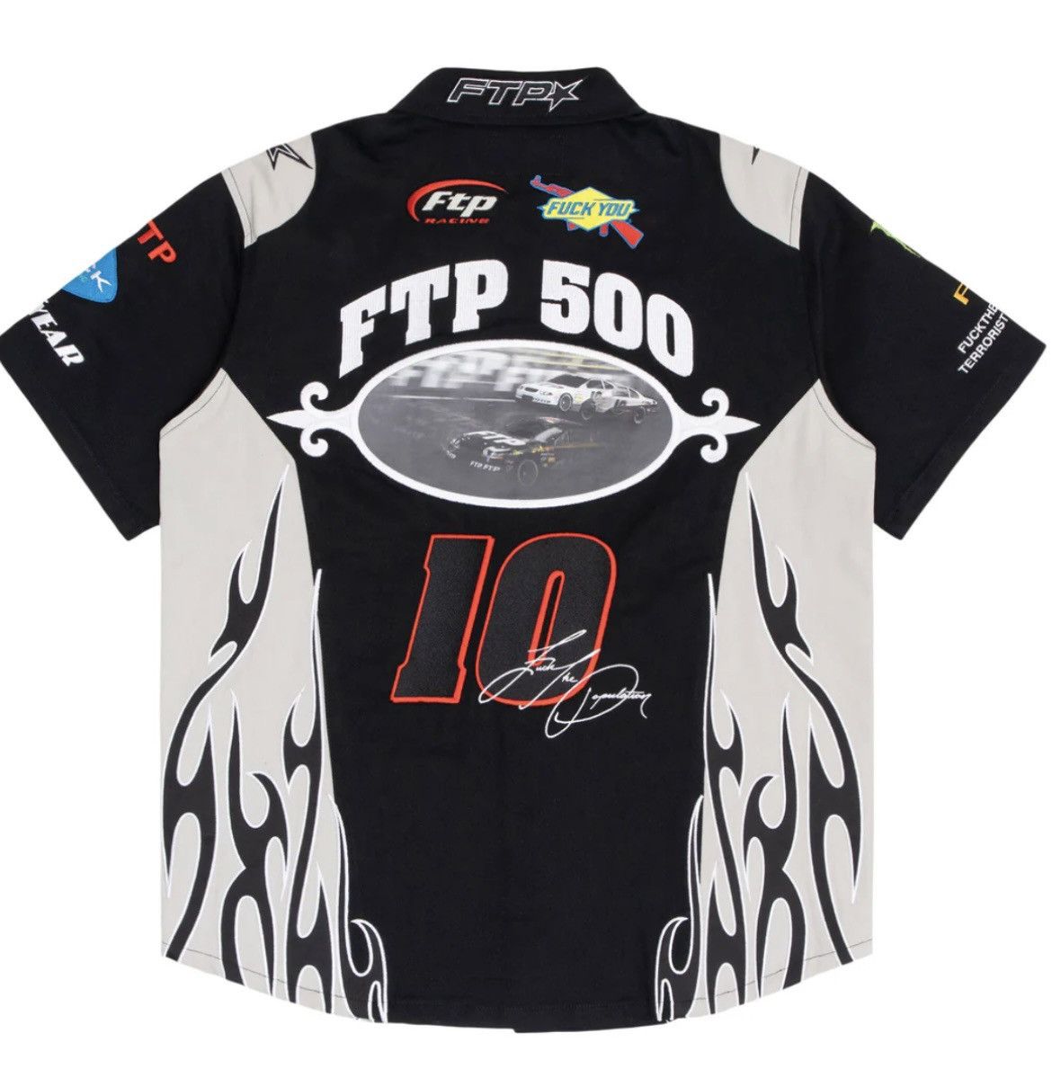 Fuck The Population FTP Raceway Button UP XXXL Size US XXL / EU 58 / 5 - 13 Thumbnail