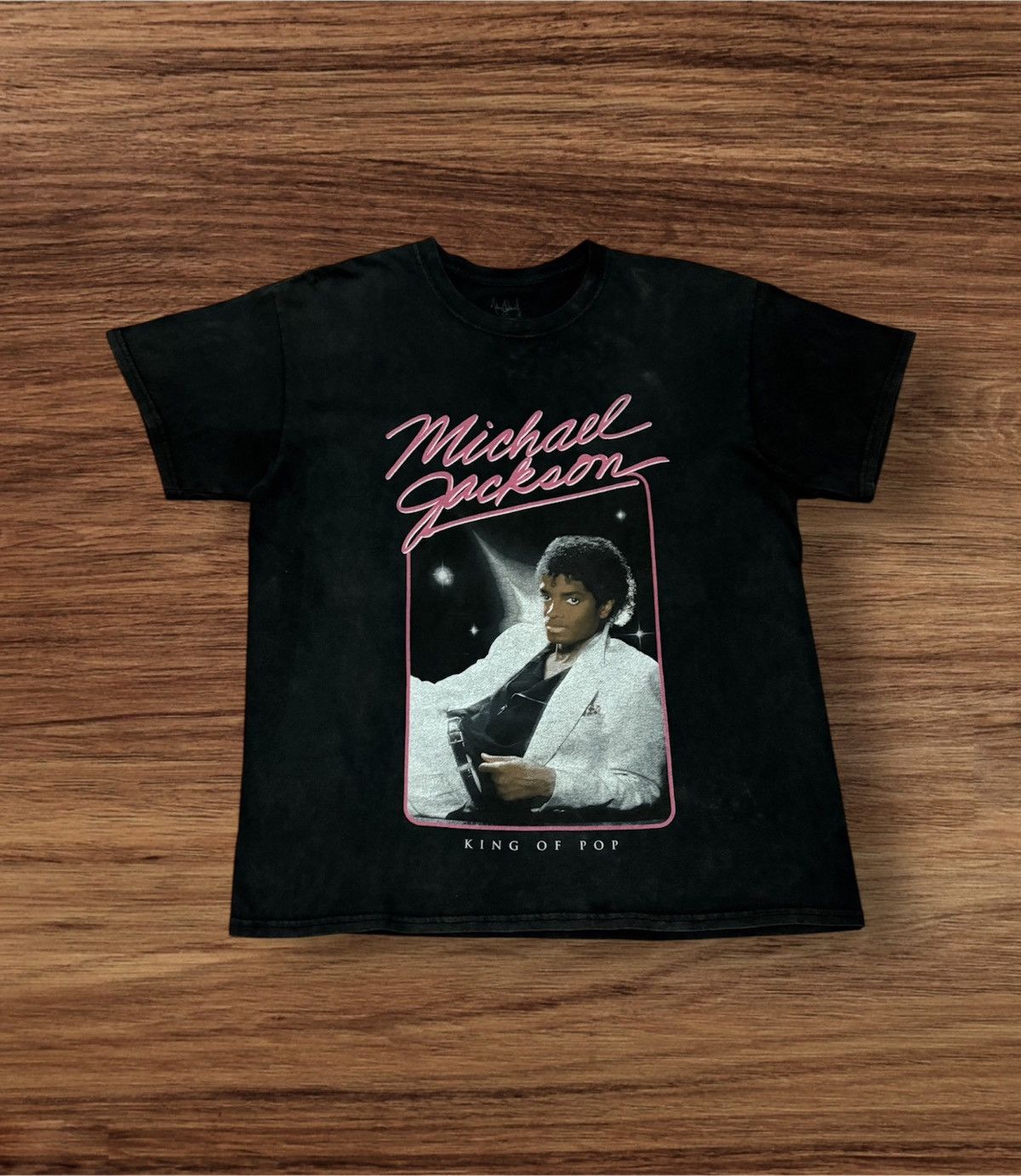 Band Tees × Michael Jackson Michael Jackson KING OF POP Faded Color T-Shirt Size US L / EU 52-54 / 3 - 1 Thumbnail