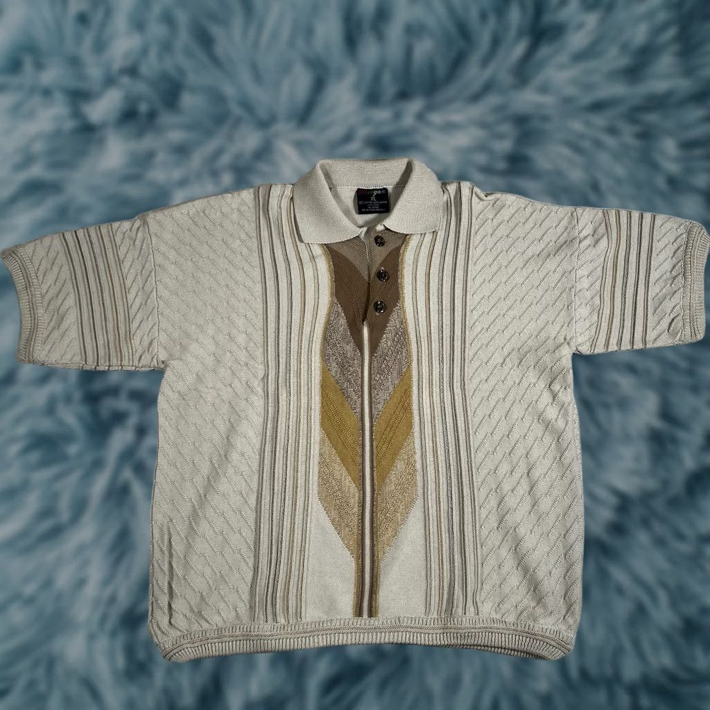 Coogi VINTAGE Bergati Polo Shirt Short Sleeve XL Men Blue 90s Knit 3D Bergati Style Sweater Polo Shirt 90s Mens XL Blue Knit} Size US XL / EU 56 / 4 - 1 Thumbnail