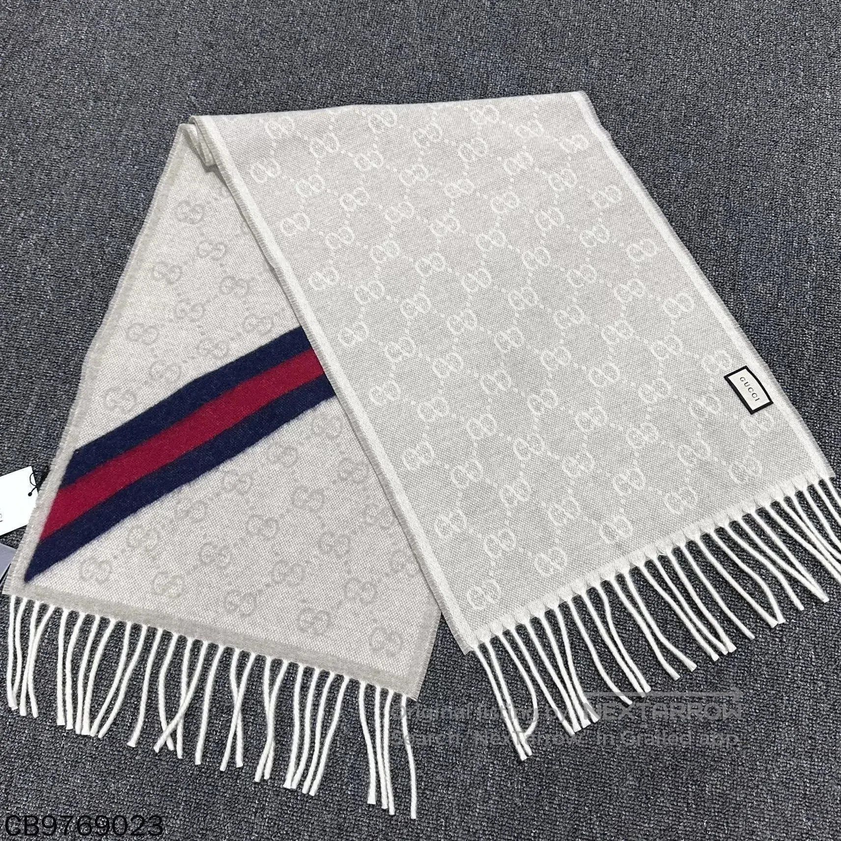 Gucci Multi-Patterned Fringed Scarf. Size ONE SIZE - 1 Thumbnail