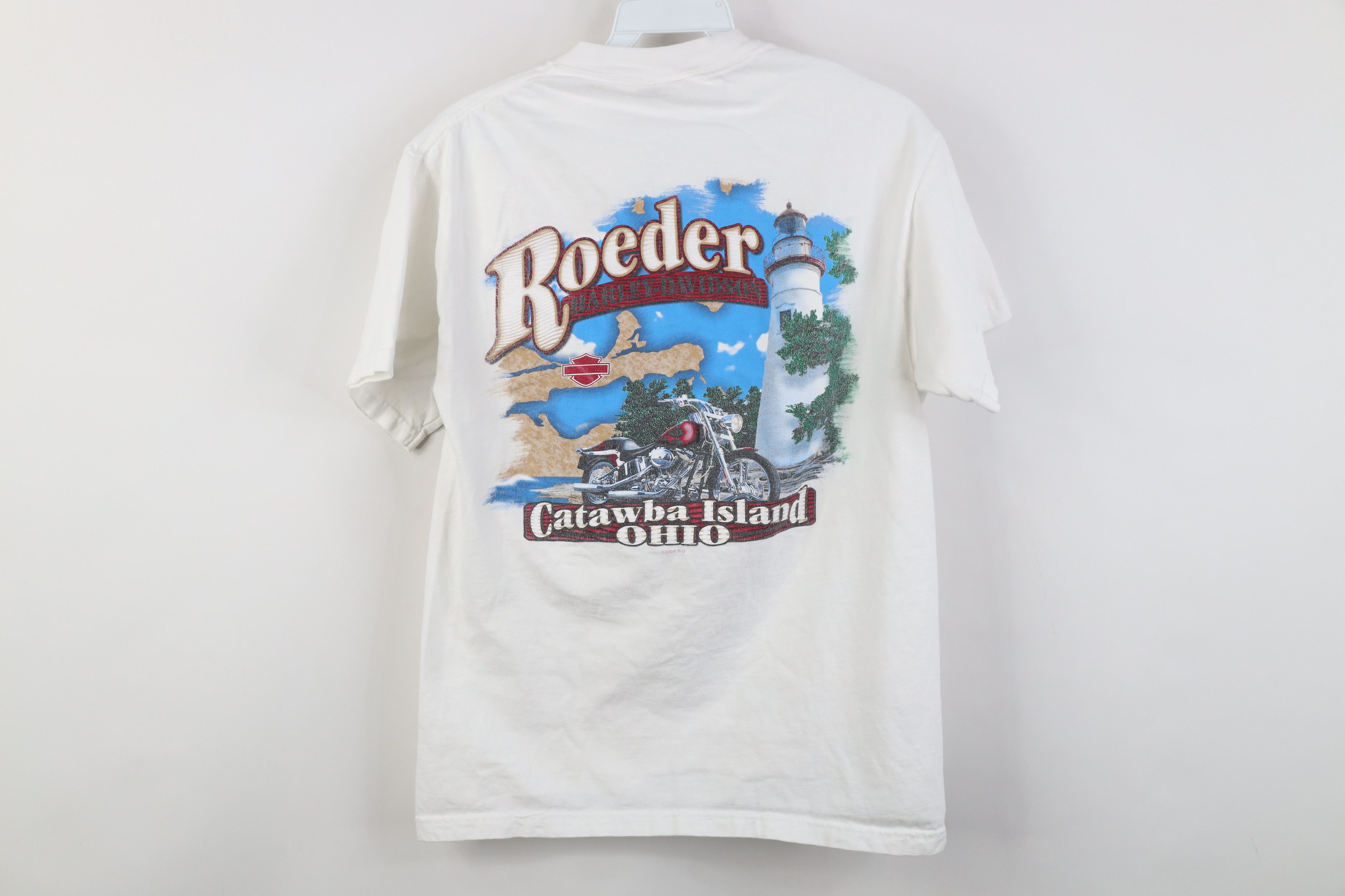 Harley Davidson Vintage Y2K 2004 Harley Davidson Stroke It T-Shirt White Size S / US 4 / IT 40 - 11 Thumbnail