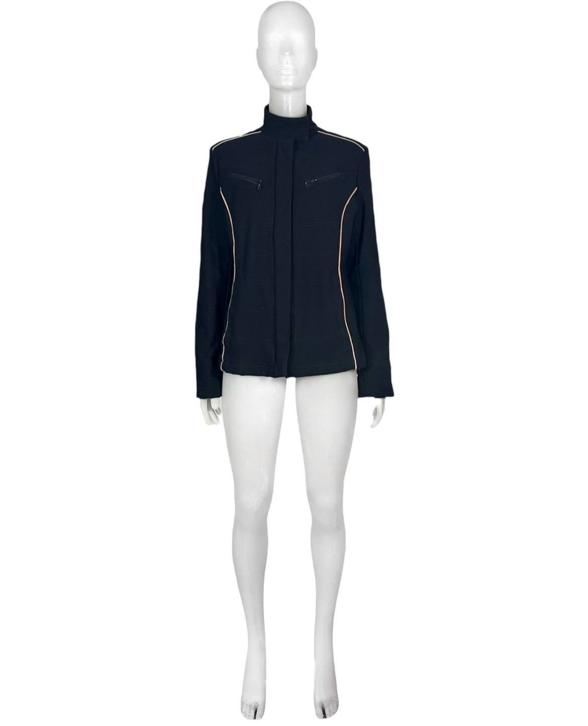 Dolce & Gabbana D&G Zipper Jacket Elbow Patches with beige stitching details Size US XS / EU 42 / 0 - 1 Thumbnail