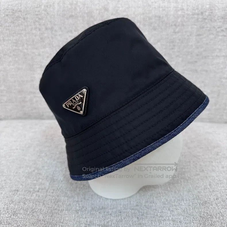 Prada Prada SizeS Triangle-marked fisherman's hat Size ONE SIZE - 3 Thumbnail