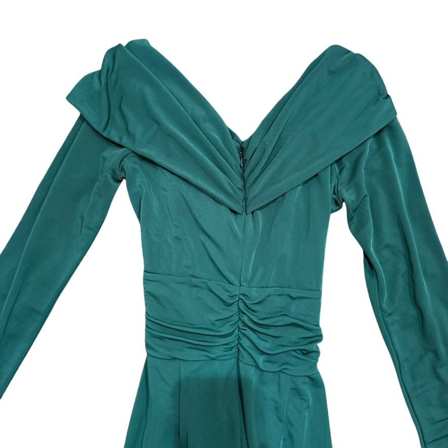 Zac Posen Zac Posen Off Shoulder Wrapped Around Gown in Green, US 6 Size M / US 6-8 / IT 42-44 - 11 Thumbnail