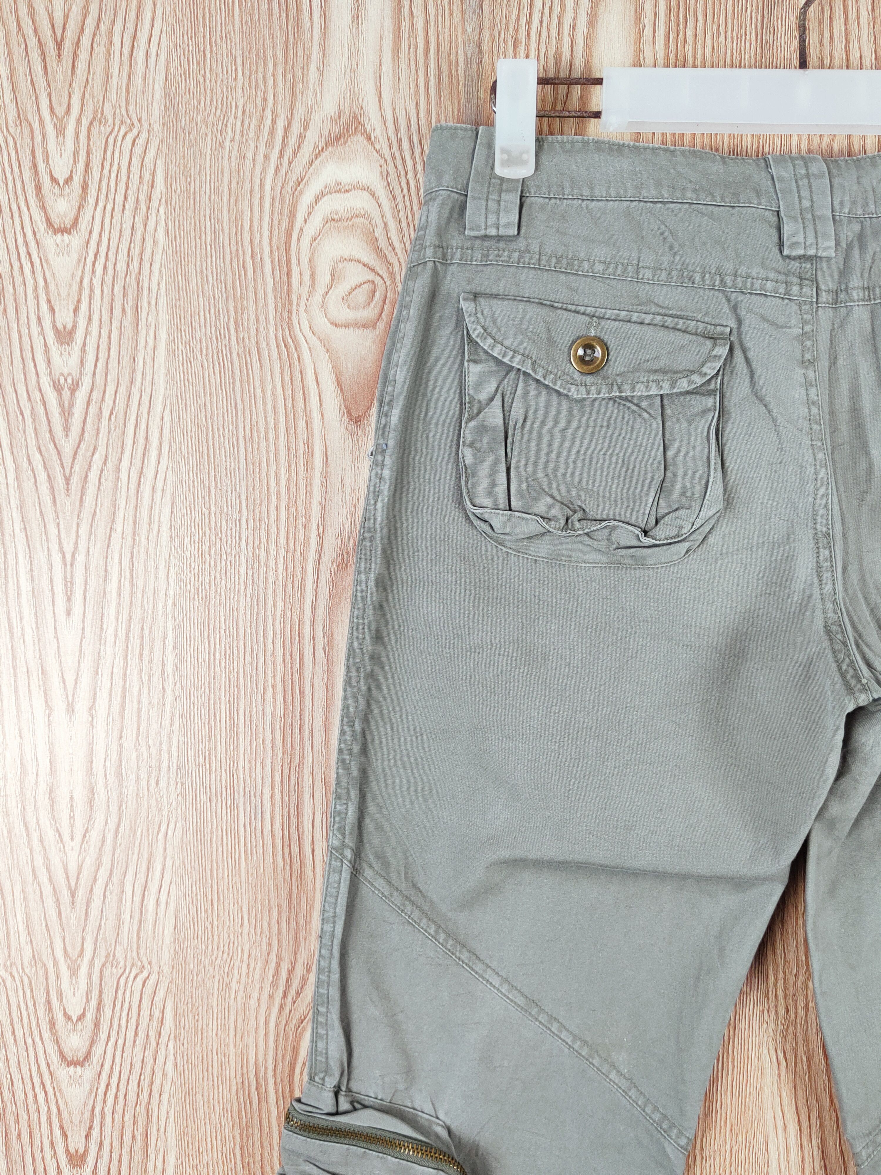 Japanese Brand Crisnare Green Multipocket Tactical Cargo Pants #W400 Size 29" - 8 Thumbnail
