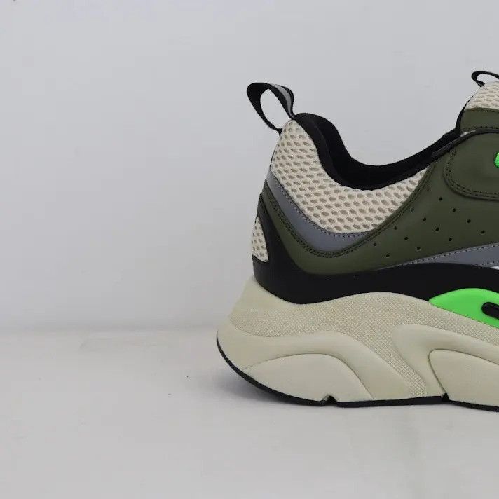 Dior o1rshd1 B22 Calf Mesh Sneakers in Green/Beige Size US 10 / EU 43 - 6 Thumbnail