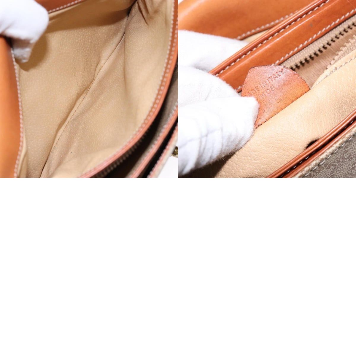 Celine CELINE Macadam Canvas Shoulder Bag Pvc Beige Gold Size ONE SIZE - 13 Thumbnail