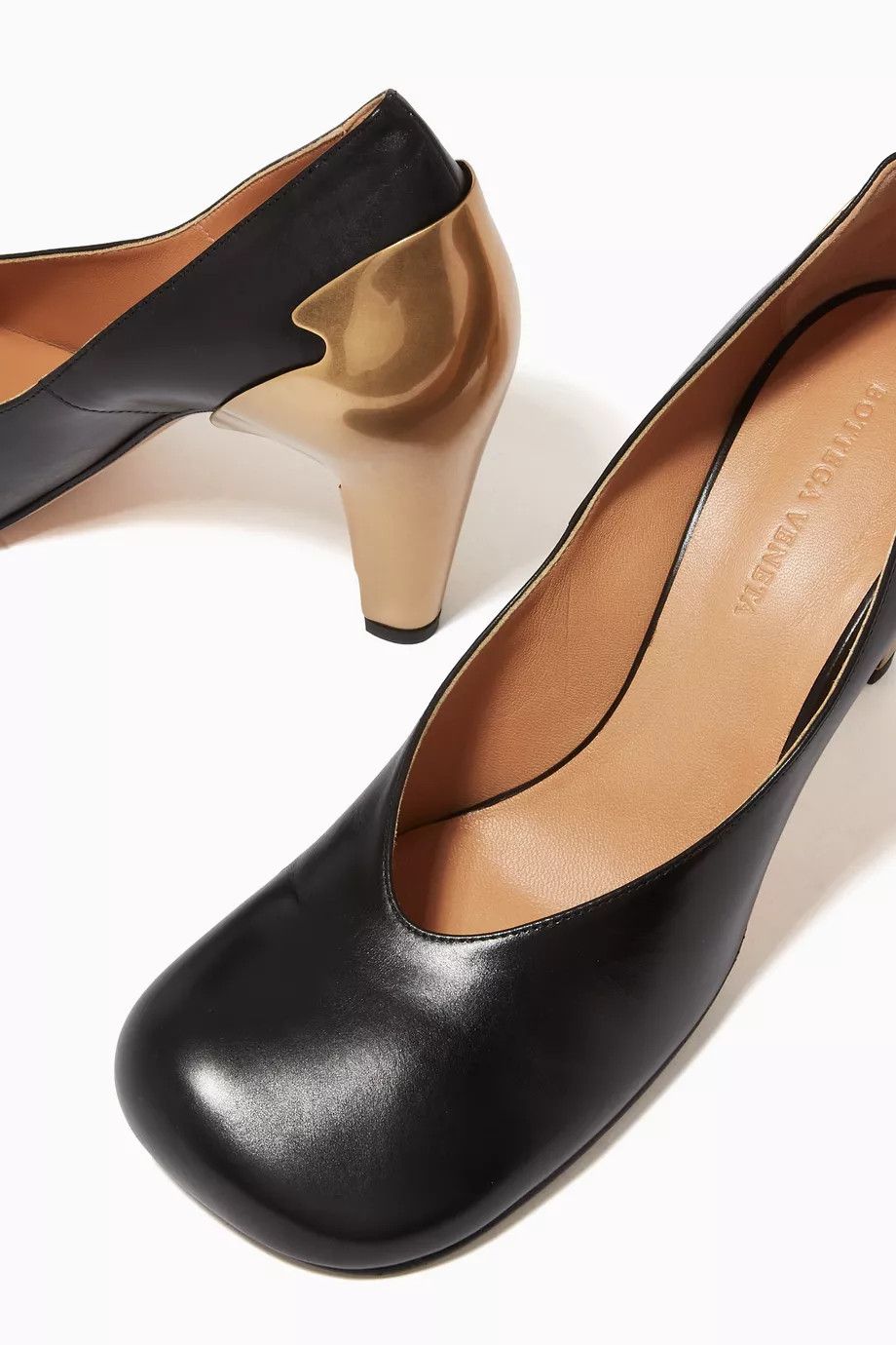 Bottega Veneta o1y0725 Pumps in Black/Gold Size US 8 / IT 38 - 4 Thumbnail