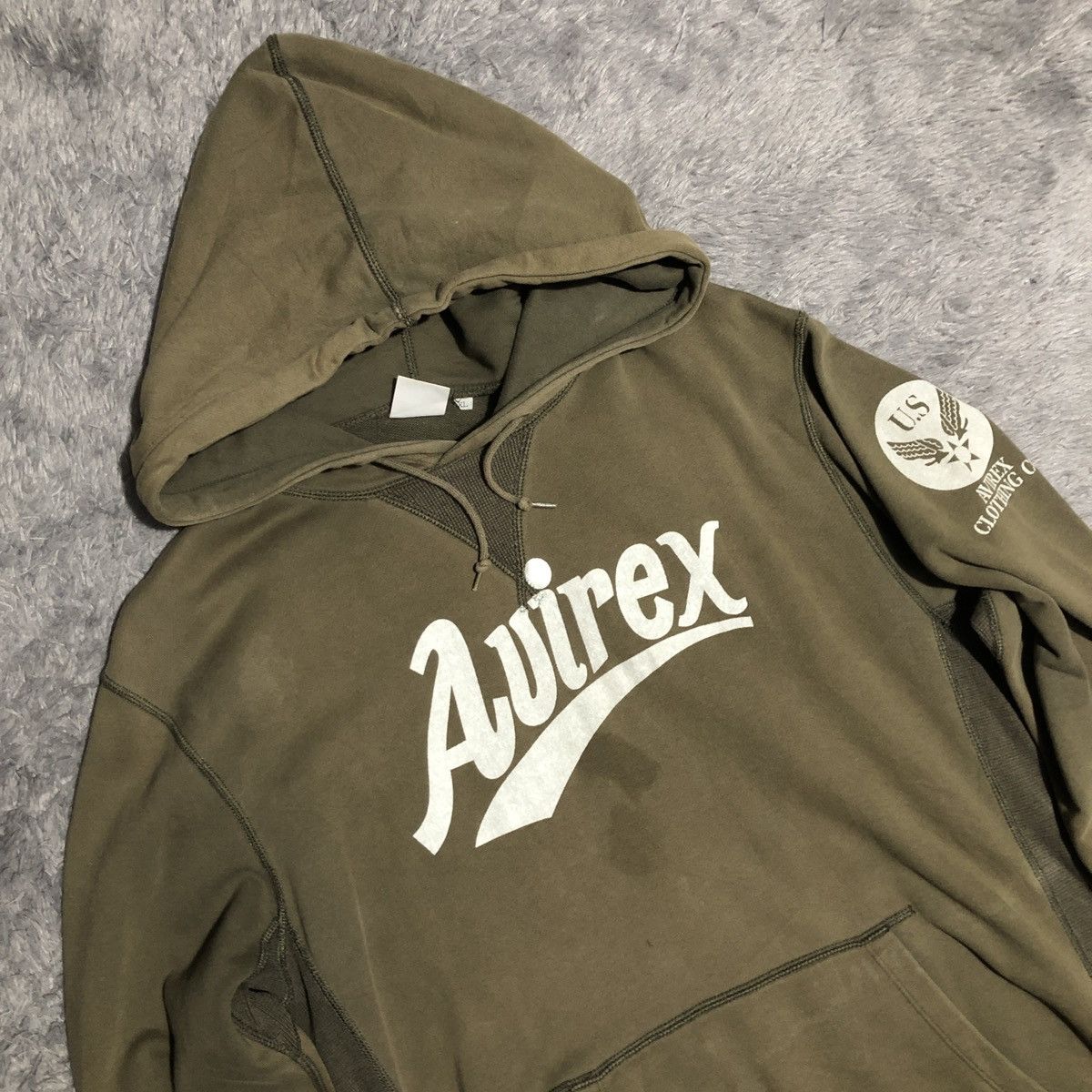 Avirex × Vintage Vtg AVIREX HOODIE MILITARY Size US XL / EU 56 / 4 - 7 Thumbnail