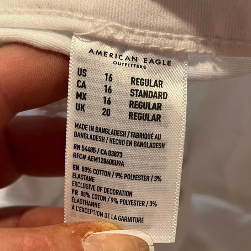 American Eagle Outfitters American Eagle Jegging Crop Jeans Distressed White Size 16 Size 38" / US 16 / IT 52 - 6 Thumbnail