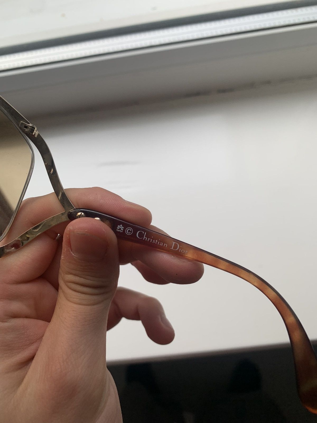 Christian Dior Monsieur × Vintage Rare Christian Dior Vintage Butterfly Sunglasses 2056 Design Size ONE SIZE - 12 Thumbnail