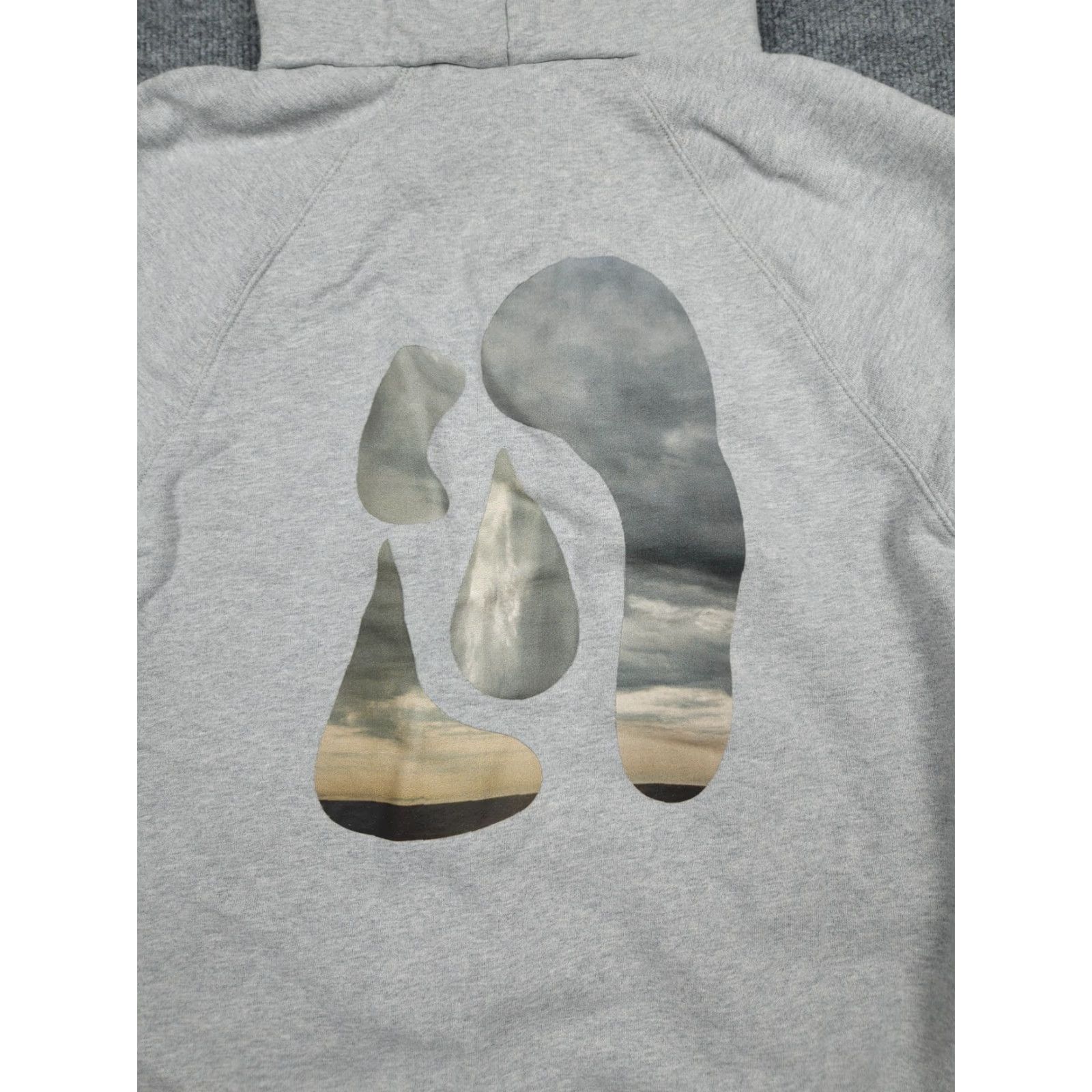 Frame FRAME Hoodie Mens Medium Gray Abstract Graphic Back Hit Cotton Blend GRIS Size M / US 6-8 / IT 42-44 - 5 Thumbnail