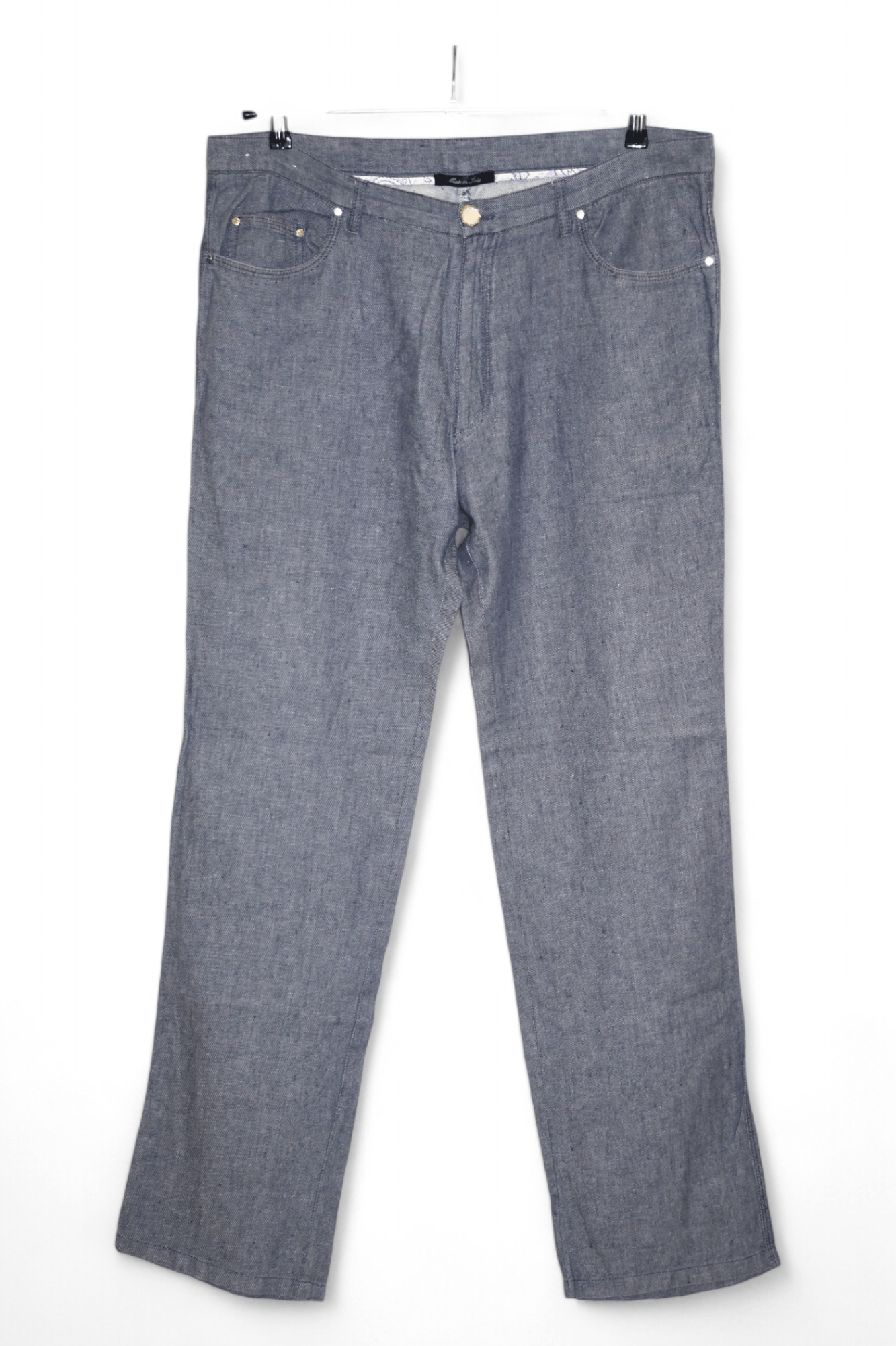 Kiton Castangia Lino Cotton Twill Denim 5-Pocket Straight Pants Size US 38 / EU 54 - 15 Thumbnail
