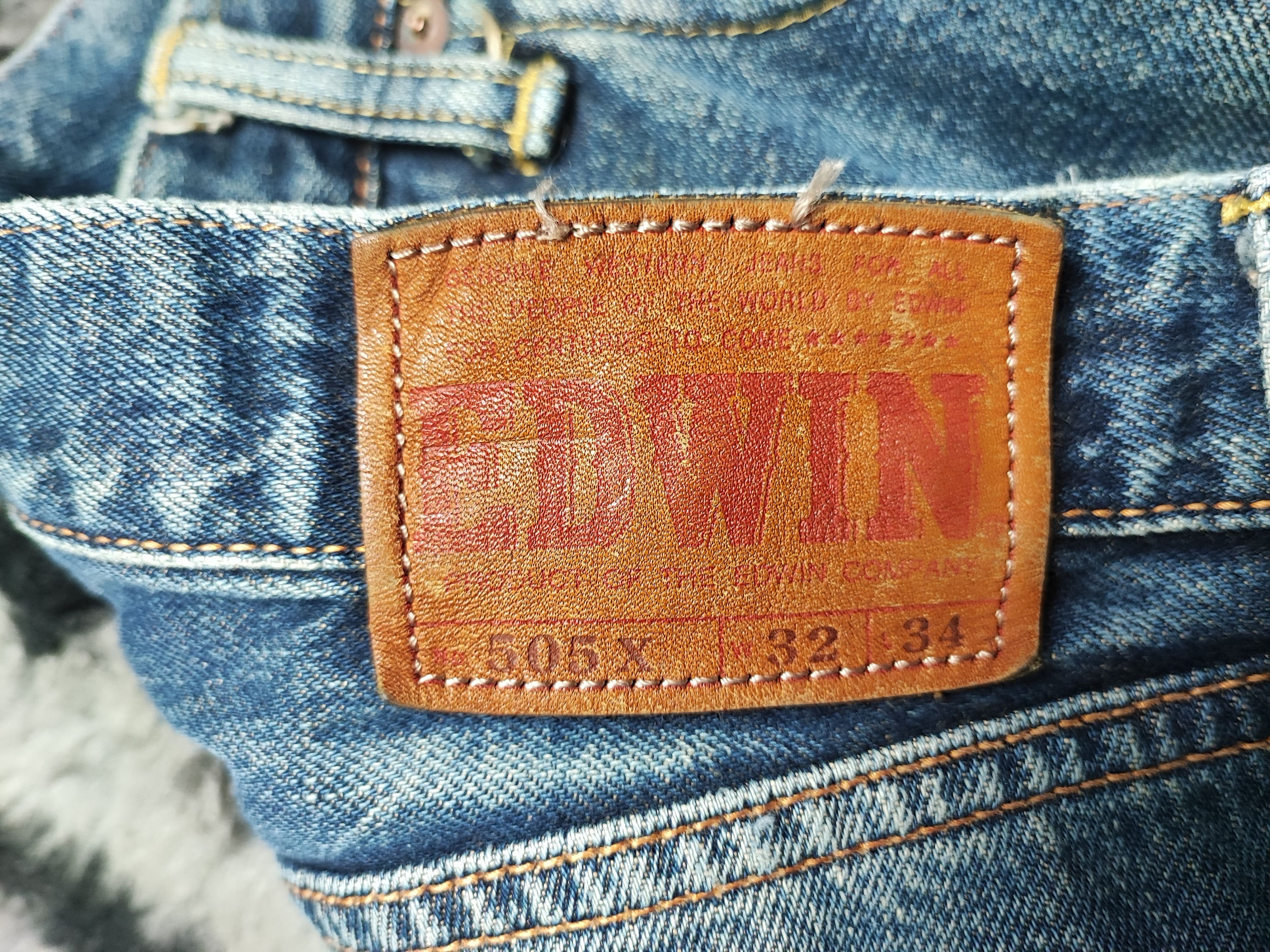 Japanese Brand Vintage Edwin Selvedge 505x Denim Jean Size US 30 / EU 46 - 17 Thumbnail