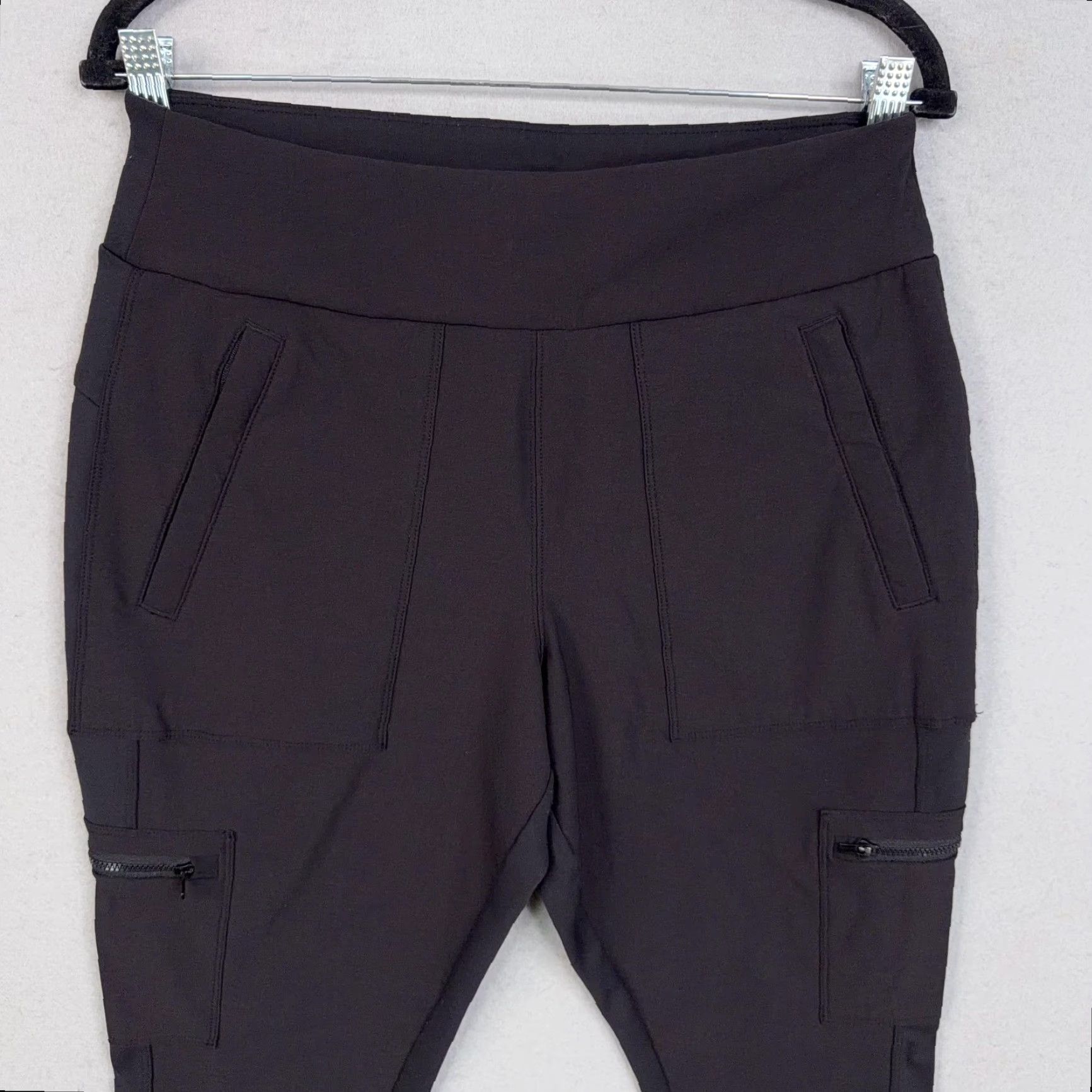 Athleta Athleta Leggings Womens 12 Black Ankle Cargo Pocket Zip Hiking Yoga Running Pant Size 34" / US 12 / IT 48 - 2 Thumbnail