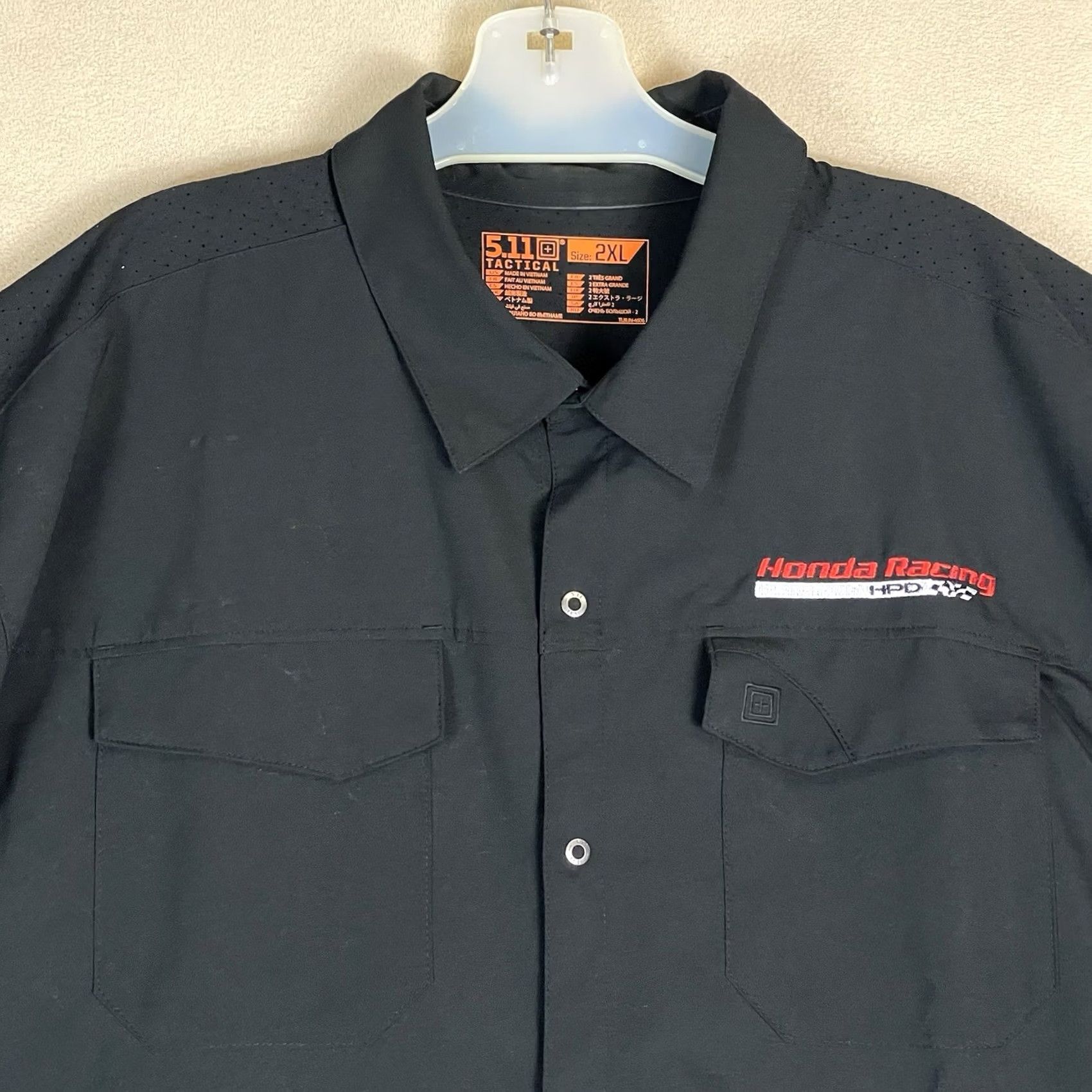 Vintage 5.11 Tactical Shirt Mens 2XL Black Short Sleeve Honda Racing Embroidered Logo Size US XXL / EU 58 / 5 - 2 Thumbnail