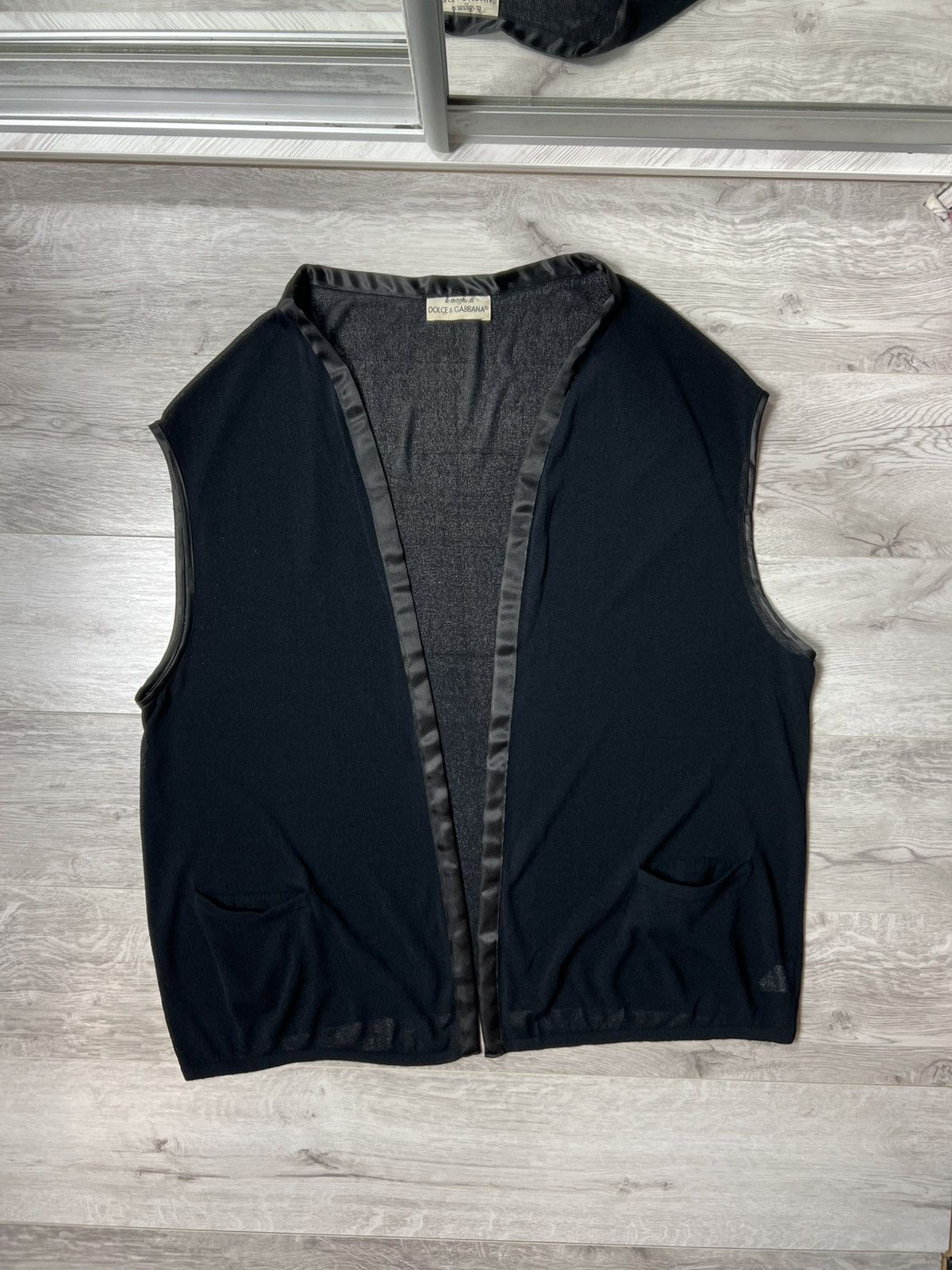 Dolce & Gabbana Le Maglite Di Dolce & Gabbana Open Front Sleeveless Cardigan Size L / US 10 / IT 46 - 2 Thumbnail