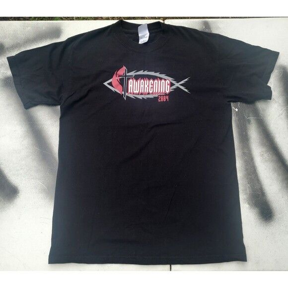 Christian Roth × Vintage Vintage Y2k Jesus T-Shirt Awakening Christ Christianity Size US M / EU 48-50 / 2 - 2 Thumbnail