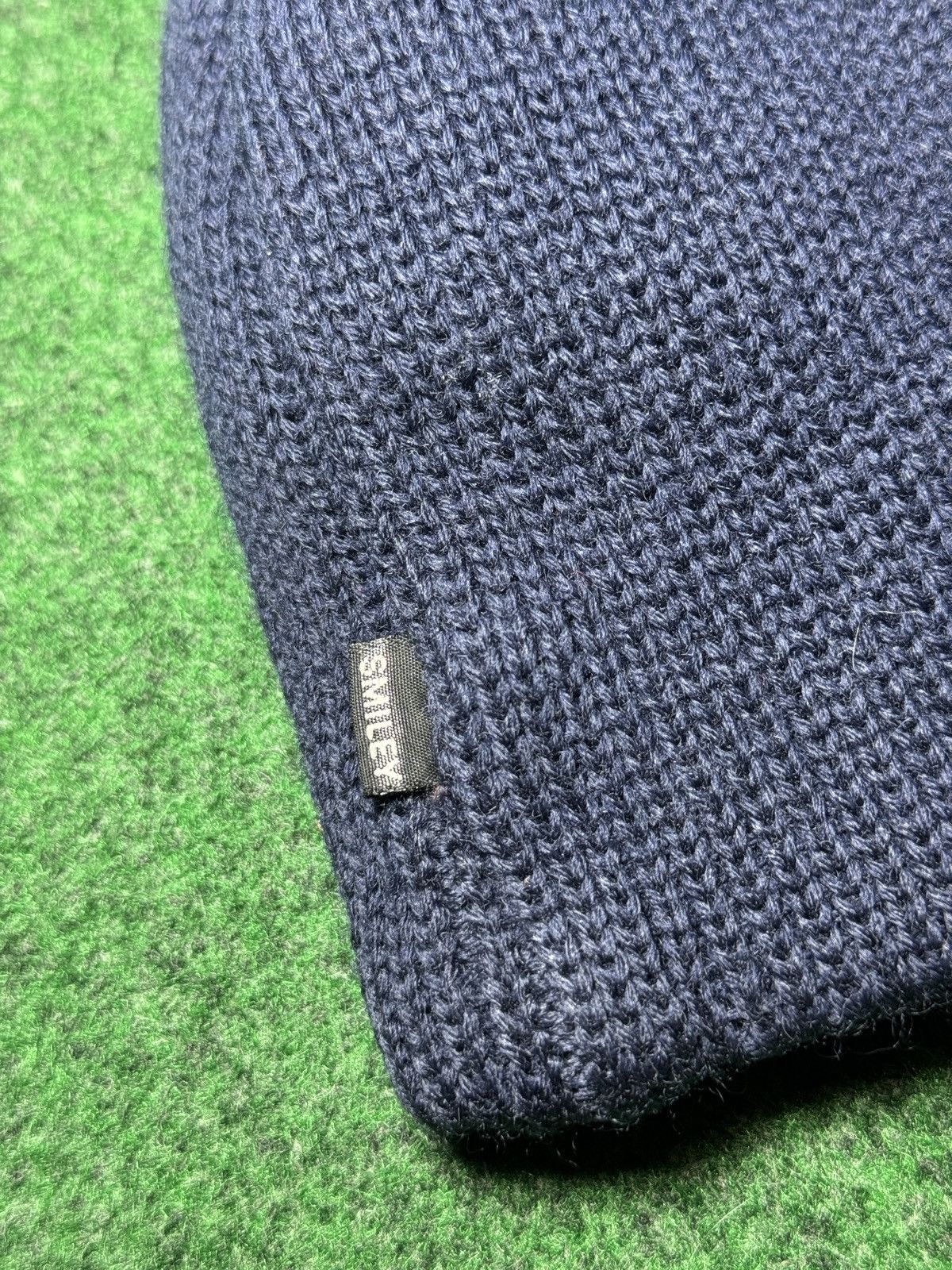 Goretex Gore Tex Fabric Wool Smiley Navy Adult Gore Tex Hat Beanie Size ONE SIZE - 2 Thumbnail