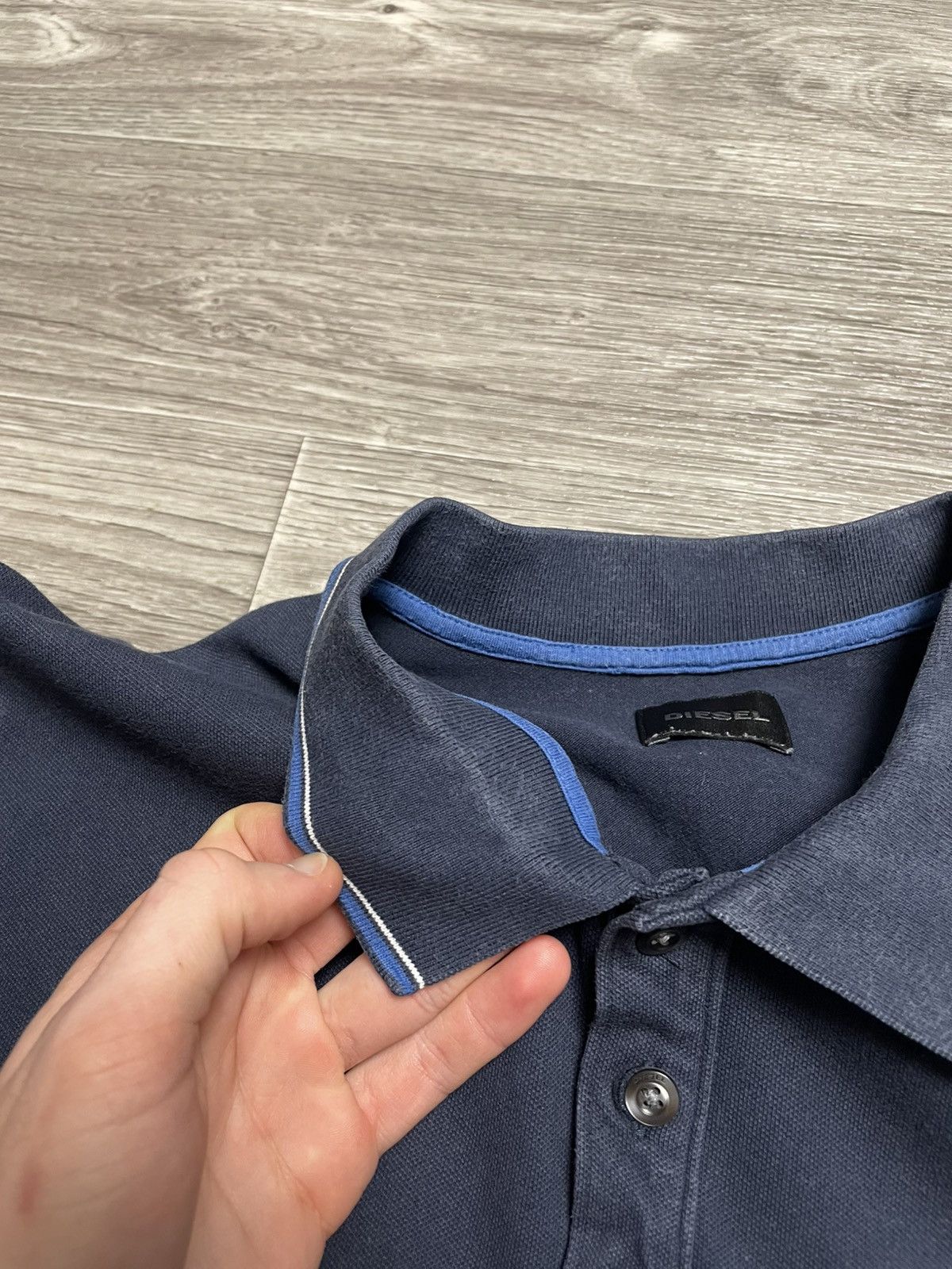 Diesel Vintage Diesel D Logo Navy Blue Polo Shirt Size US XL / EU 56 / 4 - 9 Thumbnail