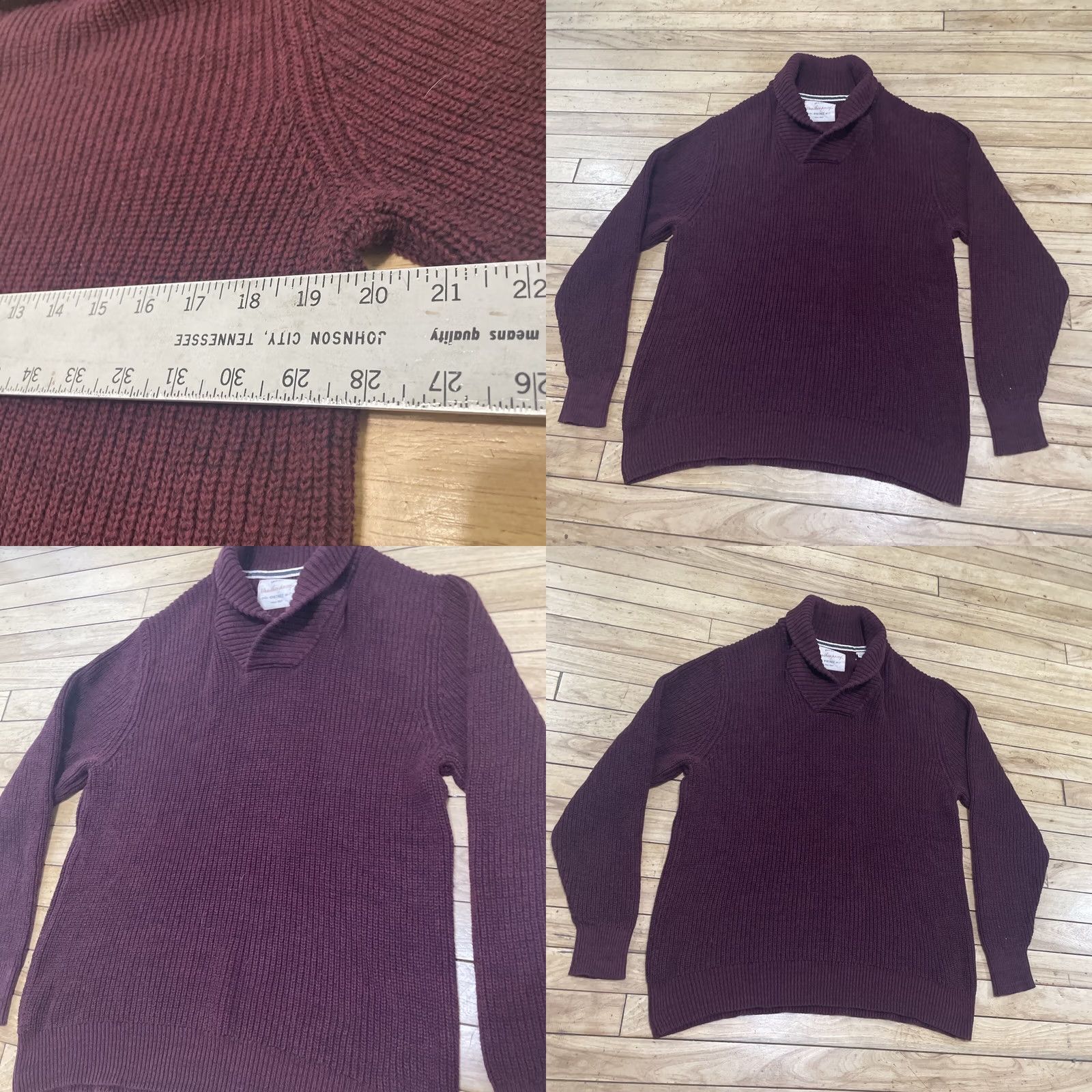 Weatherproof VINTAGE WEATHERPROOF Sweater Men L Cowl Neck Red Maroon Heavy Pullover L Shirt Size US L / EU 52-54 / 3 - 8 Thumbnail