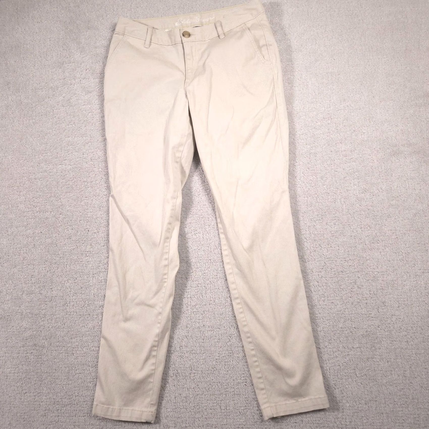 Eddie Bauer Eddie Bauer Pants Womens 2 Beige Chino Twill Straight Leg Casual Boyfriend Casual Workwear Womens Pants Size 26" / US 2 / IT 38 - 2 Thumbnail