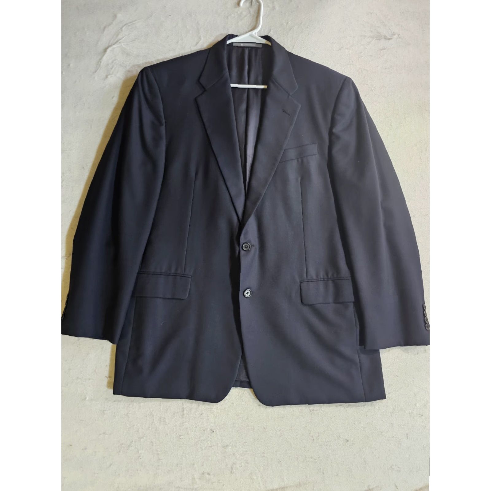 Loro Piana Hickey Freeman Loro Piana Tasmanian Super 130s Dark Gray Solid Blazer Men's 43R Size 46R - 2 Thumbnail