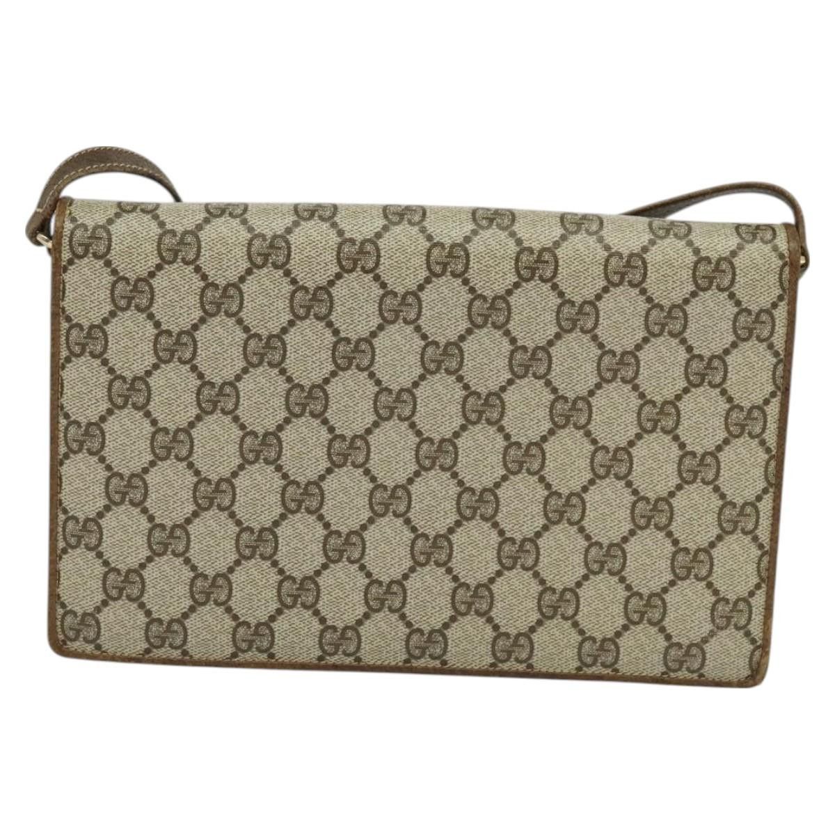 Gucci GUCCI GG Supreme Web Sherry Line Shoulder Bag Pvc Beige Gold Size ONE SIZE - 3 Thumbnail