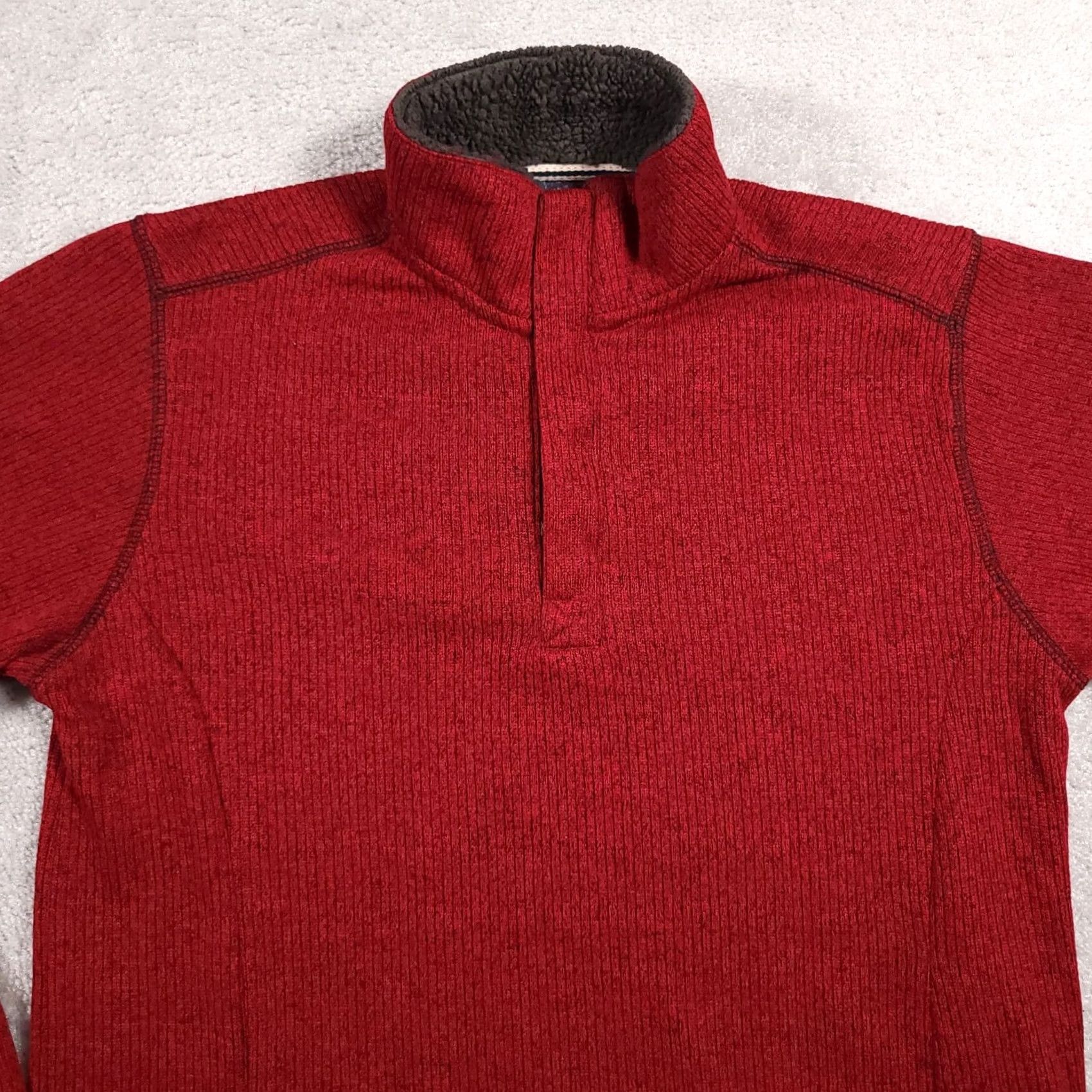 Weatherproof Weatherproof Vintage 1/4 Zip Sweater Mens Med Red Ribbed Fleece Collar Pullover Knit Size US M / EU 48-50 / 2 - 3 Thumbnail
