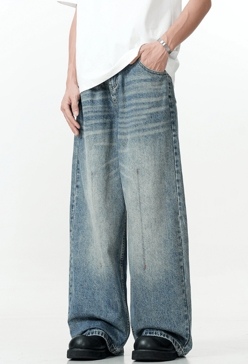 Japanese Brand × Vintage American retro street loose wide-leg casual straight jeans Size US 32 / EU 48 - 3 Thumbnail
