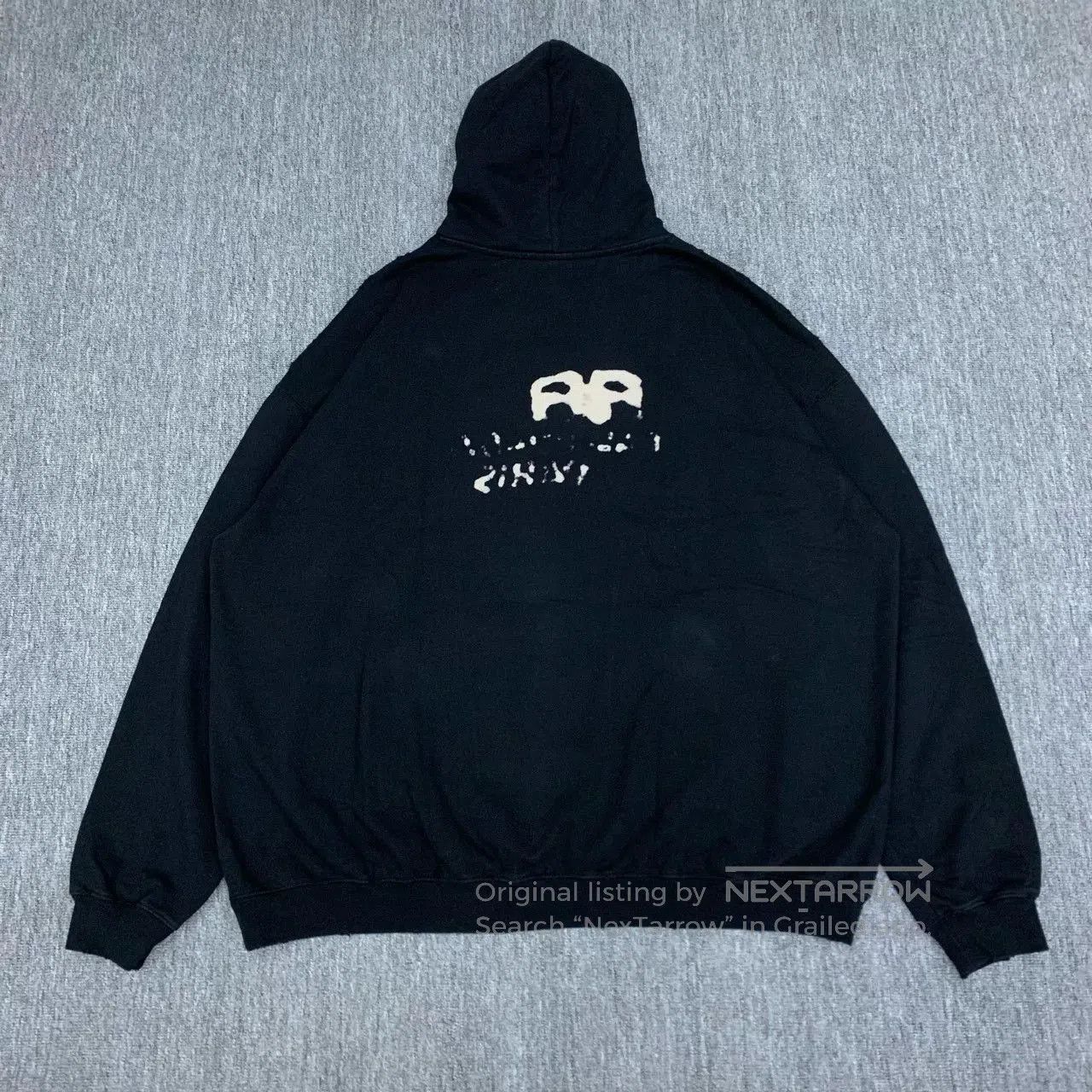 Balenciaga Balenciaga Black Graffiti Hoodie Sweatshirt. Size US M / EU 48-50 / 2 - 2 Thumbnail