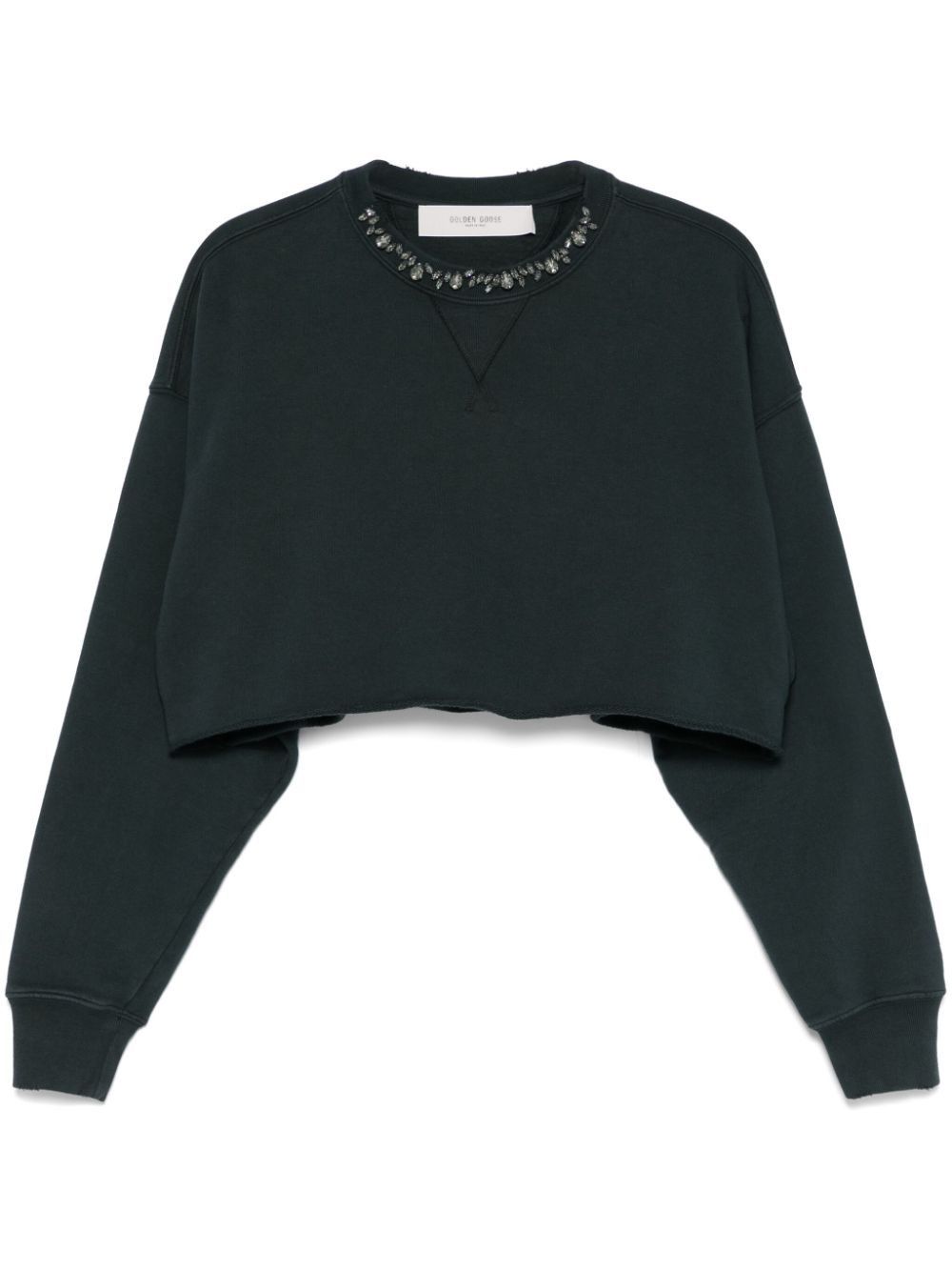 COTTON CROPPED SWEATSHIRT