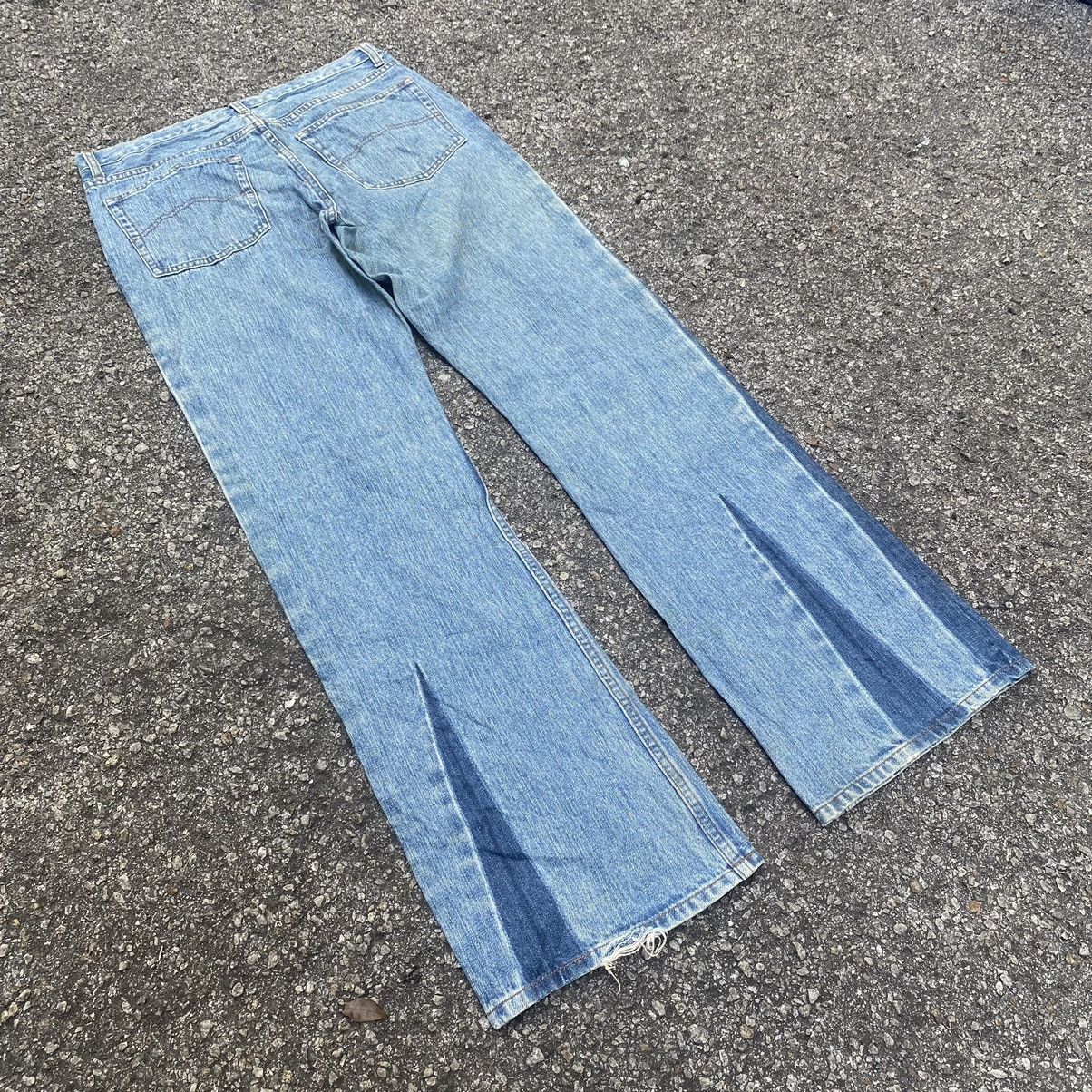 Kapital Flare Jeans Armani Exchange Boot Cut Denim Washed Blue Size US 32 / EU 48 - 3 Thumbnail