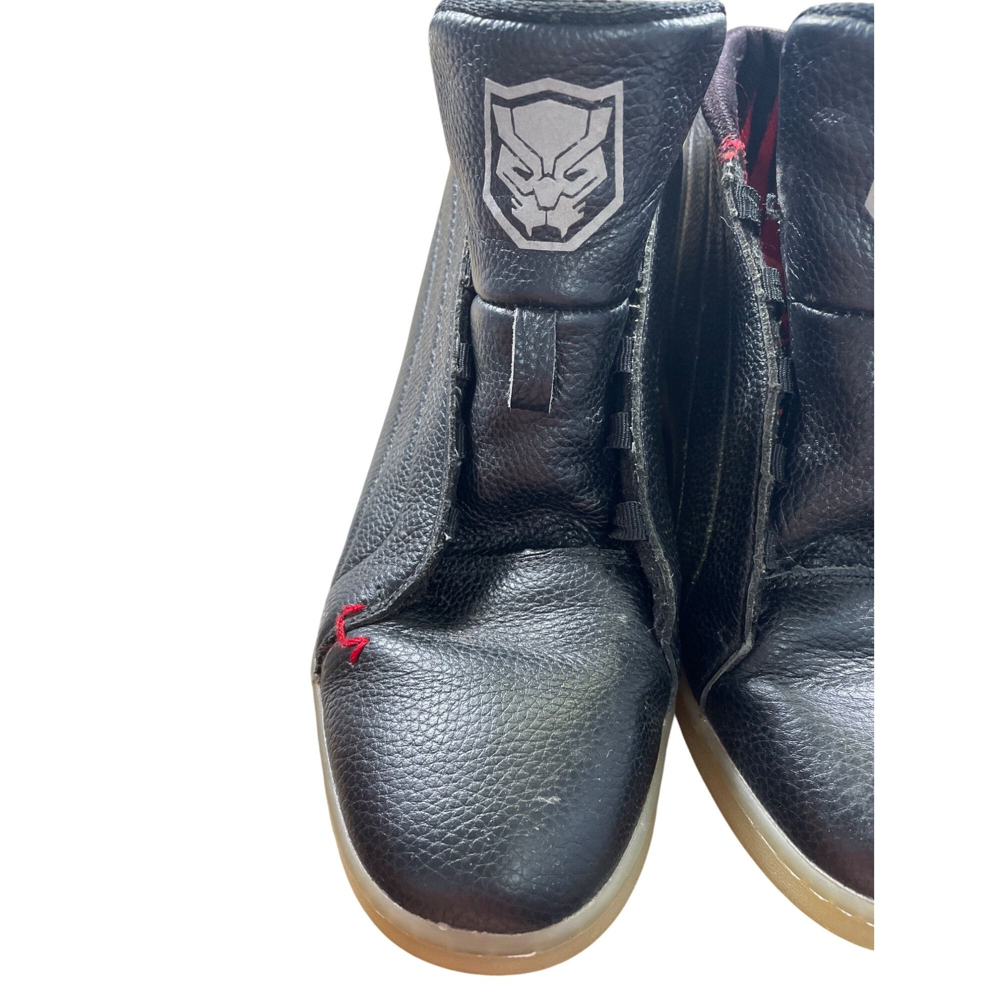 Marvel Comics Marvel Black Panther Mens Black Leather High-Top Sneakers Sz Size US 11 / EU 44 - 6 Thumbnail