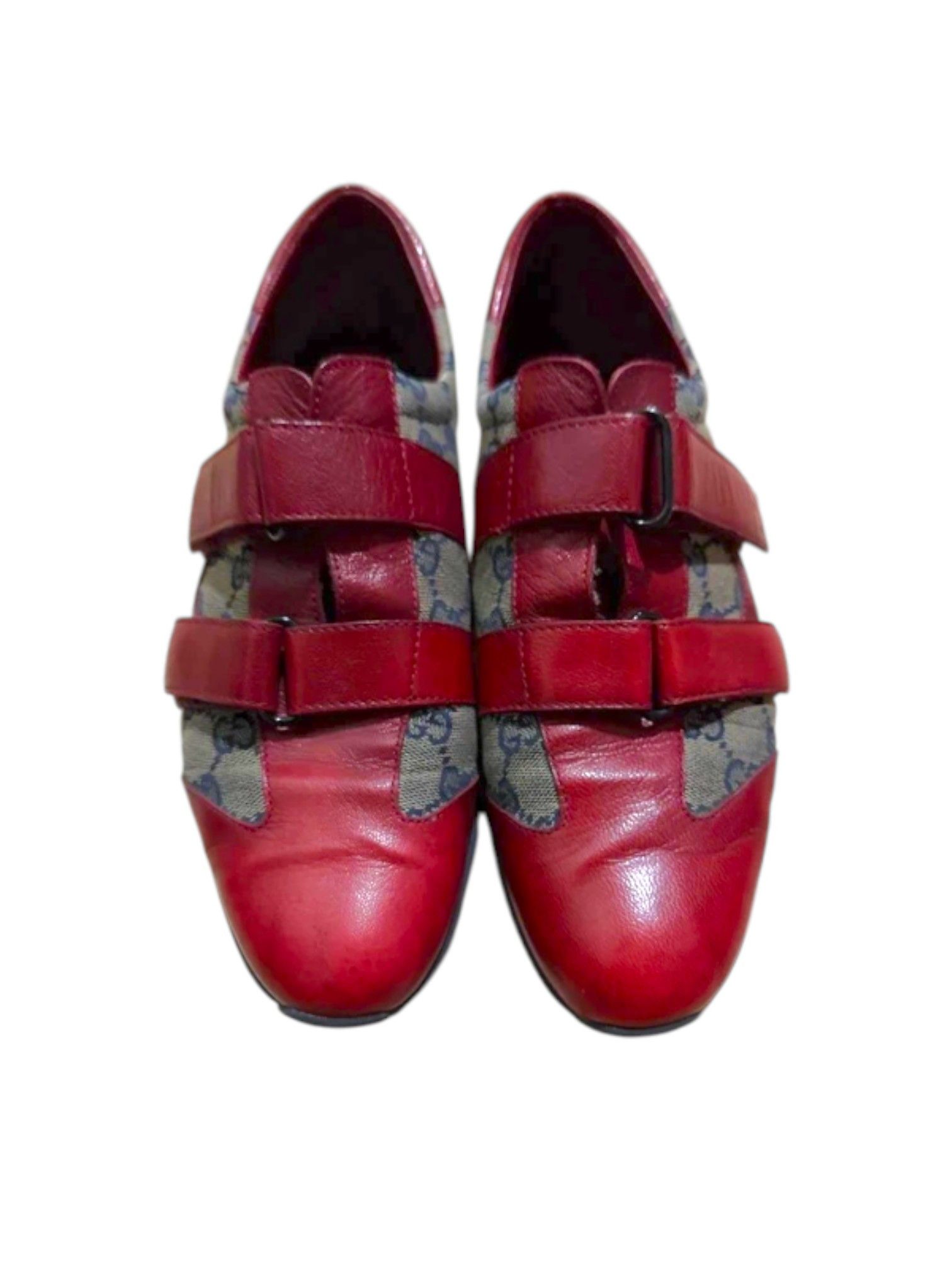 Gucci Gucci Flame Red GG Canvas Velcro Strap Sneakers Size US 8 / EU 41 - 3 Thumbnail