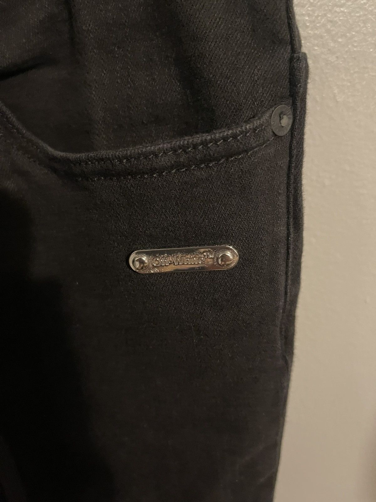 Off-White × Virgil Abloh OFF-WHITE C/O VIRGIL ABLOH RARE BLACK DENIM JEANS SIZE 38X30 Size US 38 / EU 54 - 5 Thumbnail