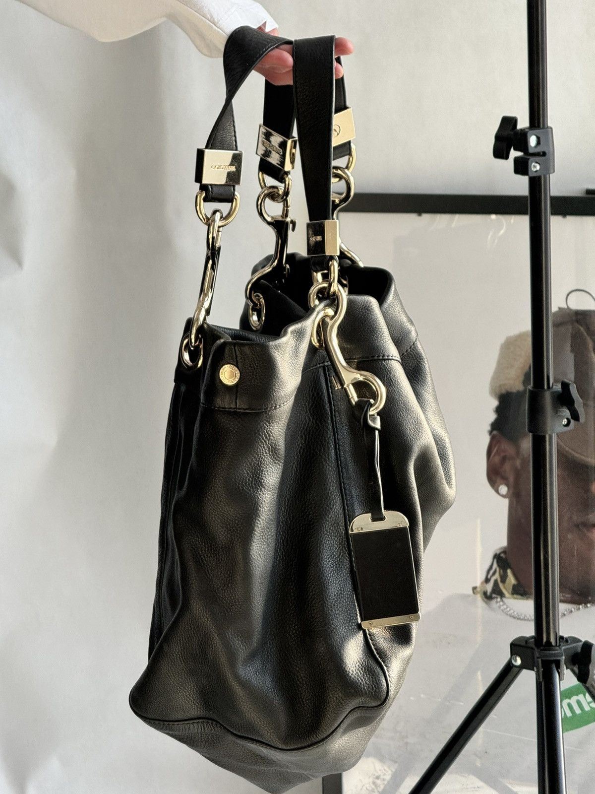VINTAGE JIMMY CHOO Genuine Leather BALENCIAGA STYLE CITY BAG