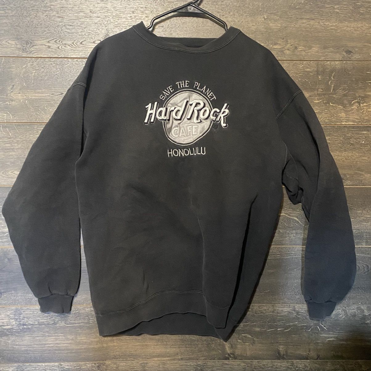 Hard Rock Cafe Vintage Hard Rock Cafe Honolulu Faded Sweatshirt 80s 90s szL Size US L / EU 52-54 / 3 - 1 Thumbnail