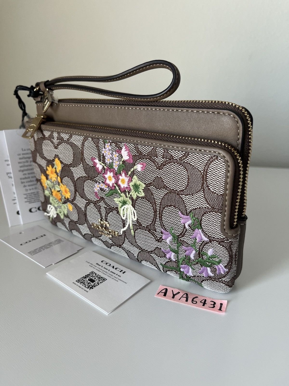 Coach Coach Large Double Zip Wristlet Size ONE SIZE - 2 Thumbnail