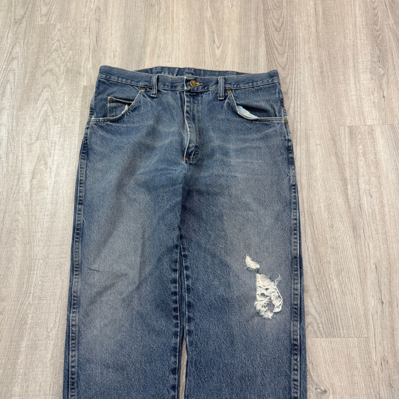 Wrangler Vintage Wrangler Jeans Men's 36 x 29 Blue Distressed Western Size US 36 / EU 52 - 2 Thumbnail