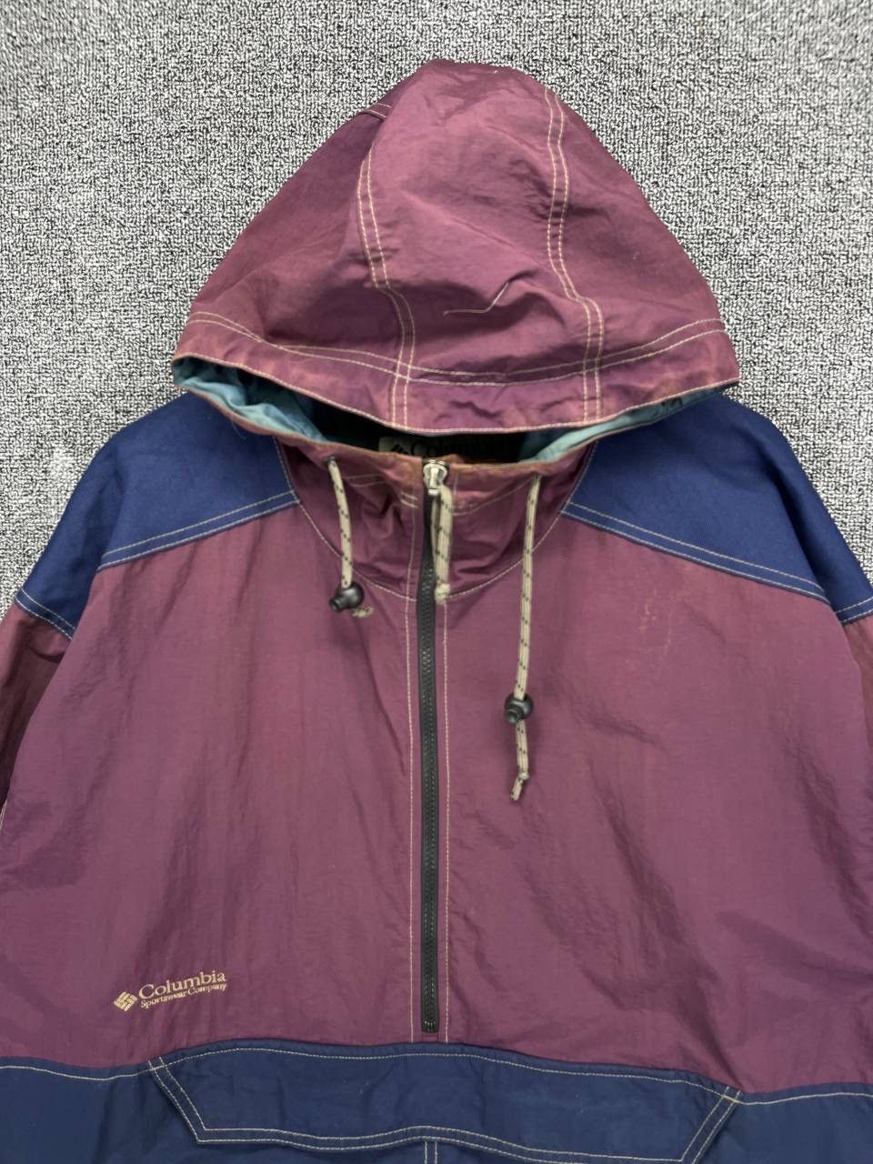 Columbia Vintage Columbia Rare Hooded Half Zipper Anorak Size US L / EU 52-54 / 3 - 4 Thumbnail