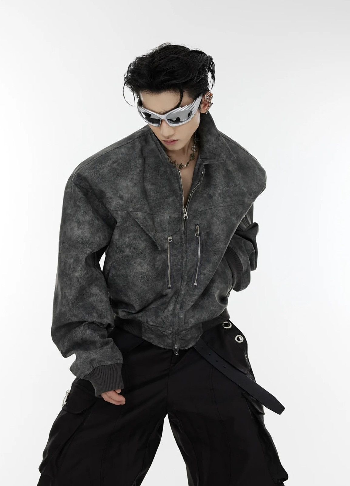 Other Streetwear Motorcycle Zipper Loose Jacket Size US M / EU 48-50 / 2 - 2 Thumbnail